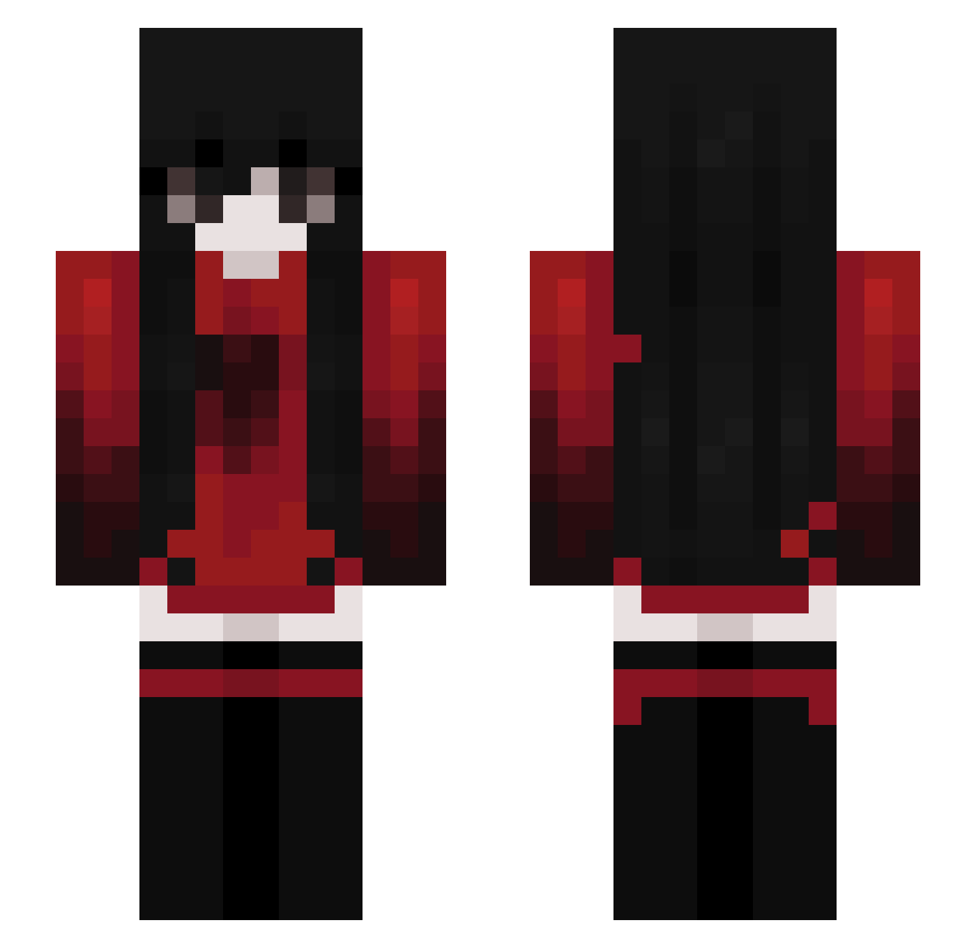 mersuia Minecraft skin, front and back view