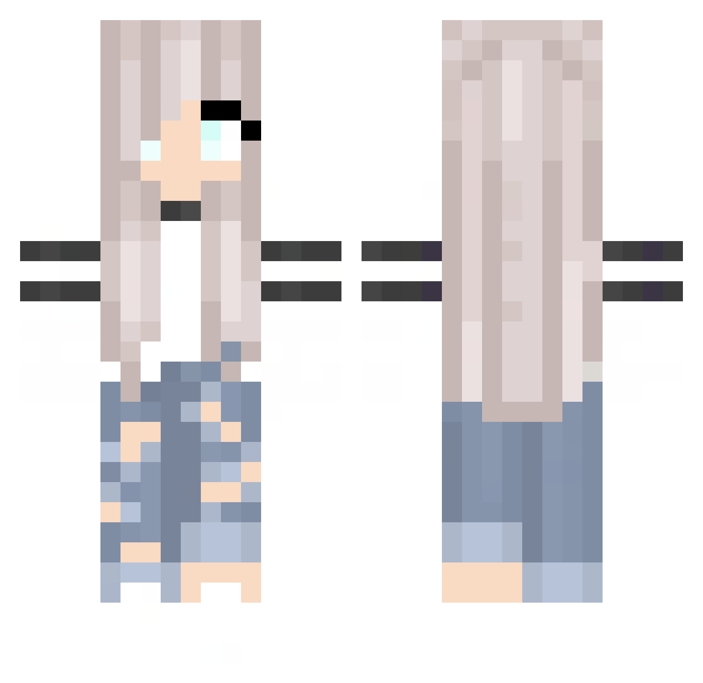 MambaNegra_ Minecraft skin, front and back view