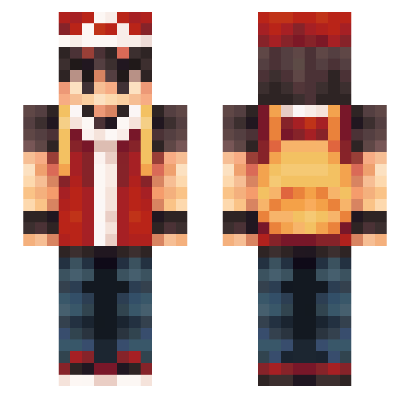 bogysama Minecraft skin, front and back view