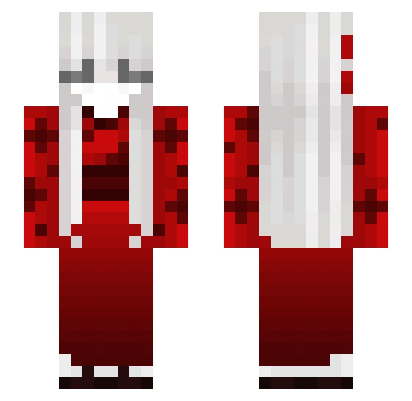 ChocoLune Minecraft skin, front and back view
