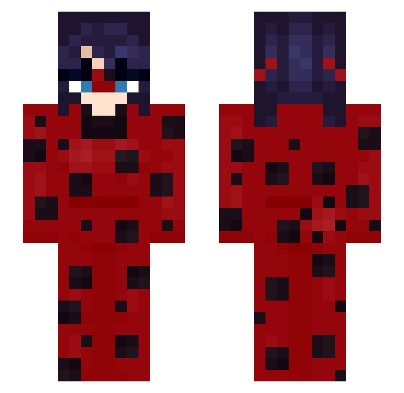 baburyuu Minecraft skin, front and back view