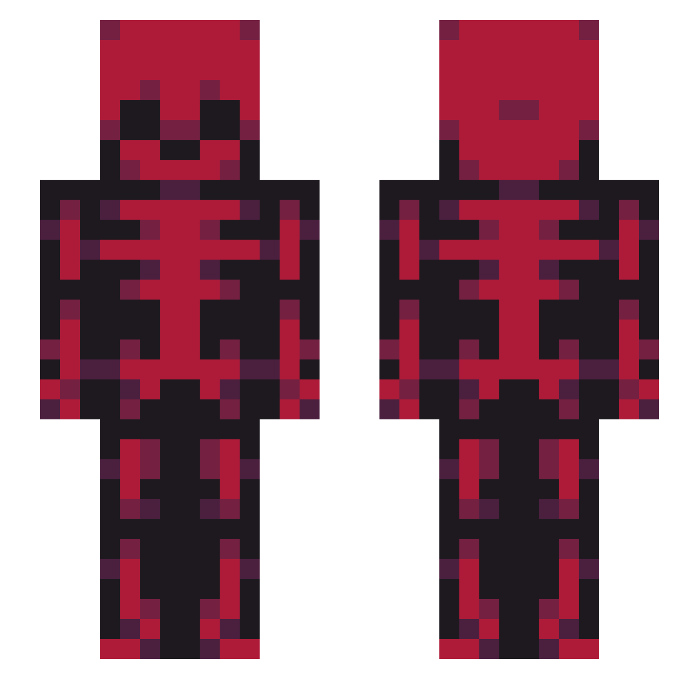 SoulCutter_ Minecraft skin, front and back view