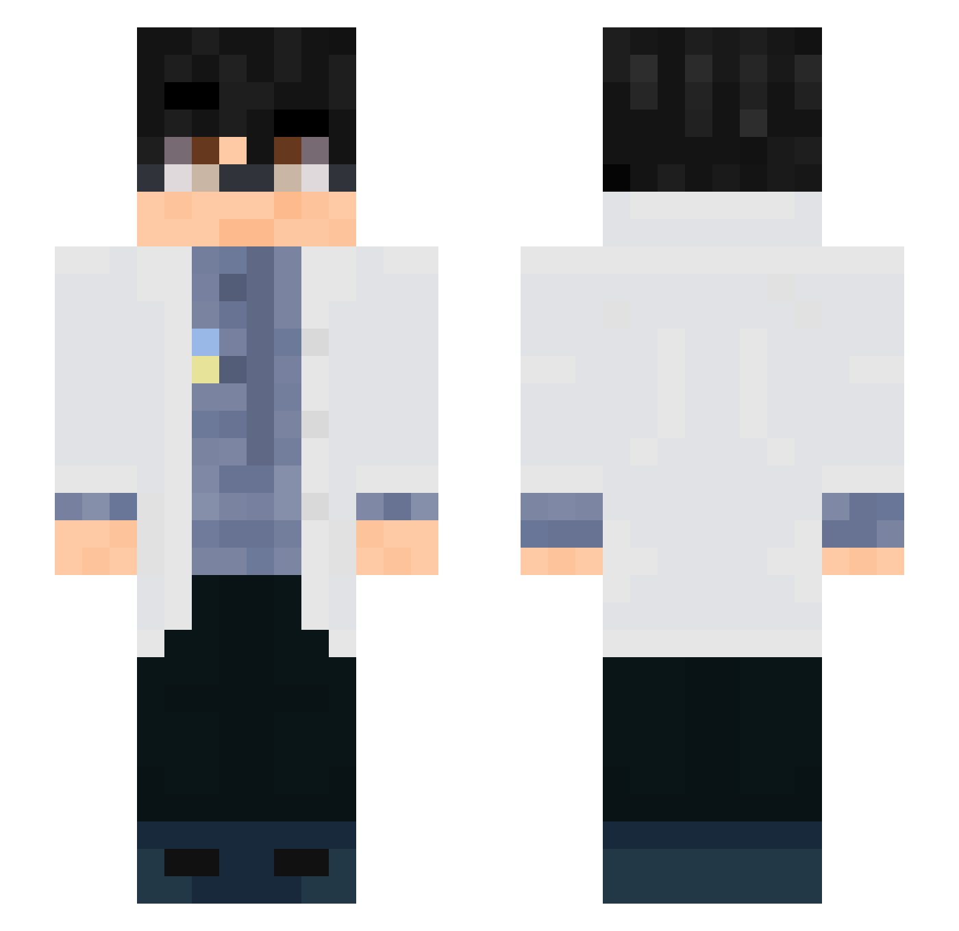 TuravianEngineer Minecraft skin, front and back view