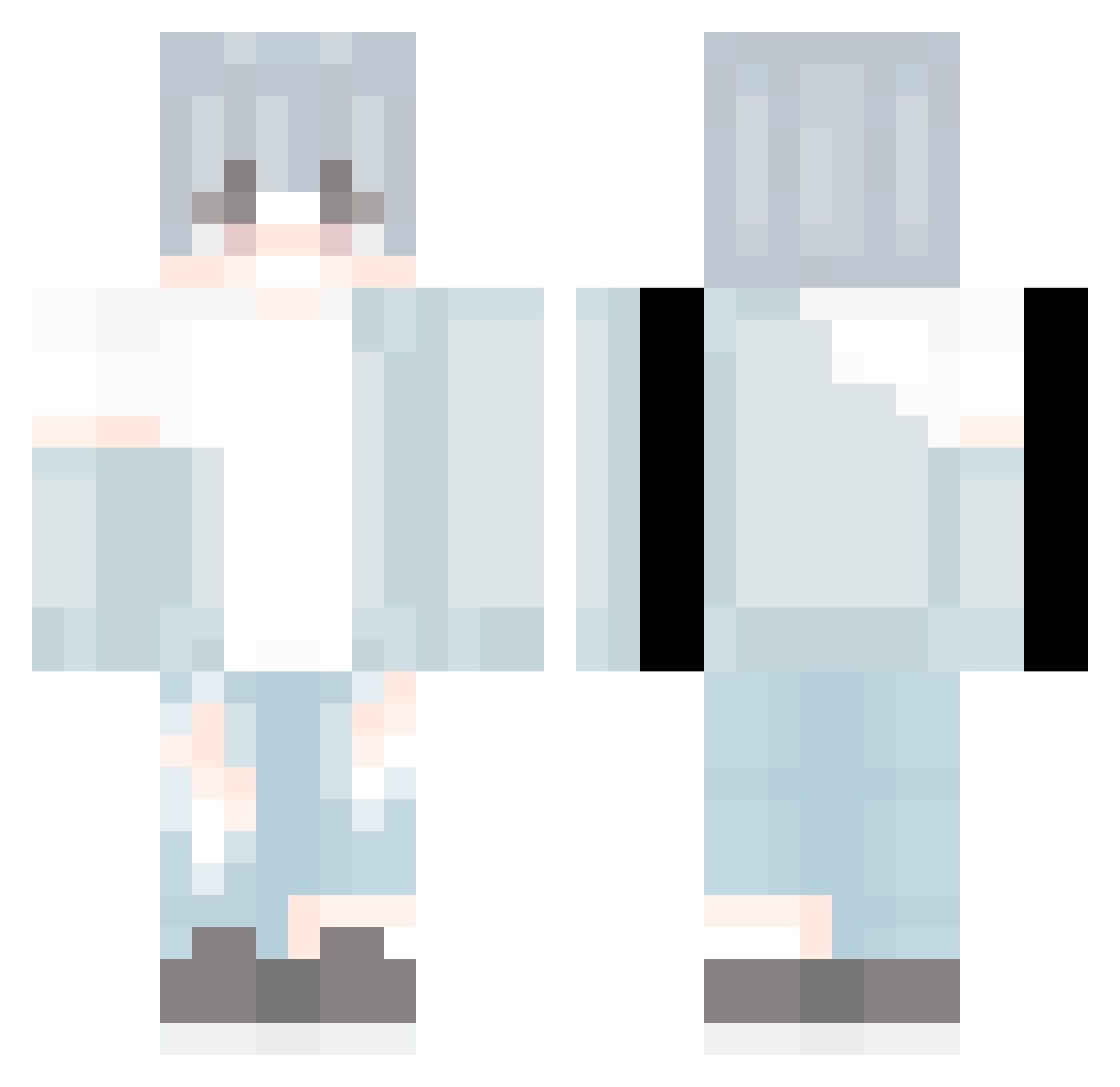 Vow Minecraft skin, front and back view