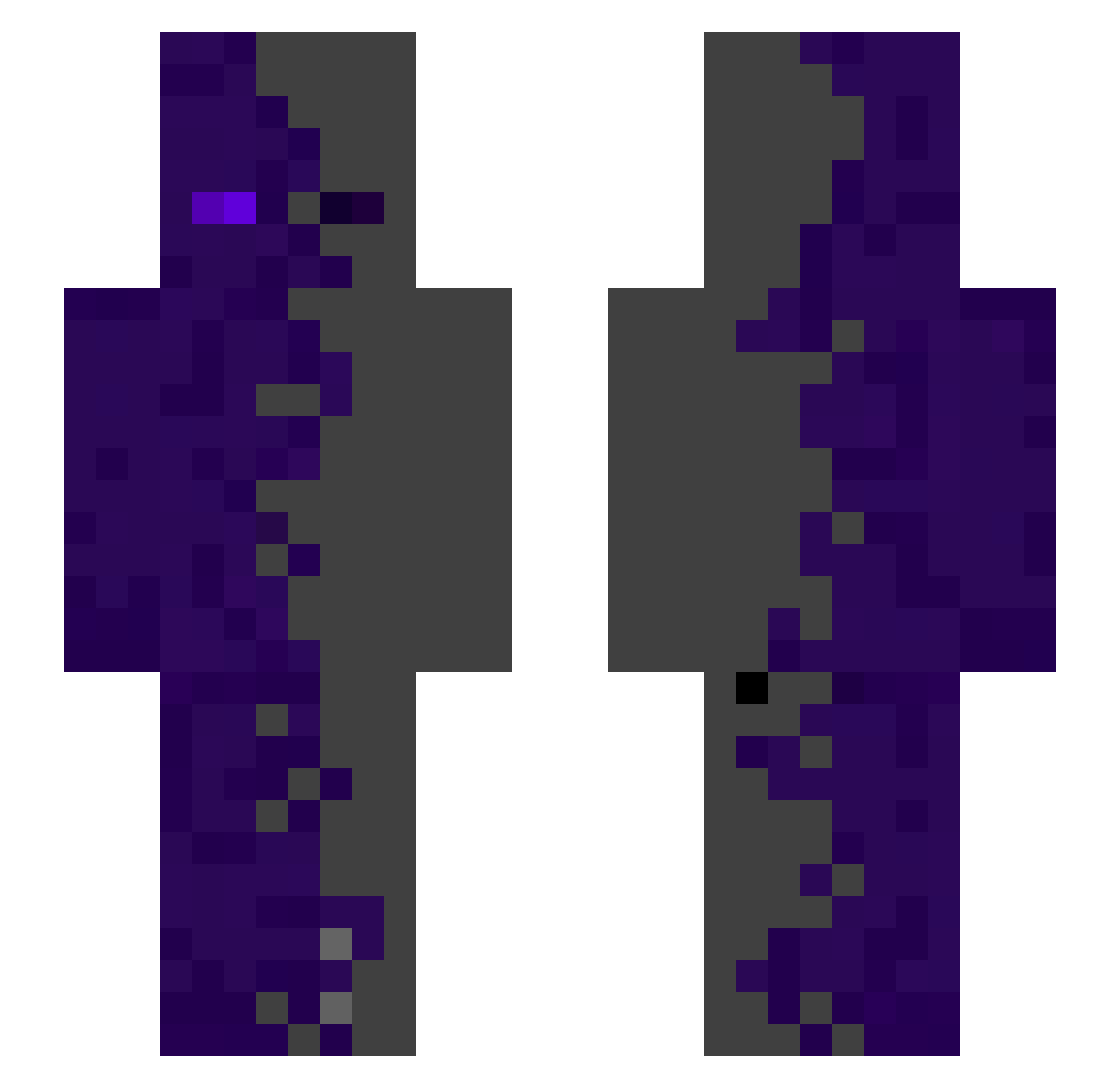 xGhzst Minecraft skin, front and back view