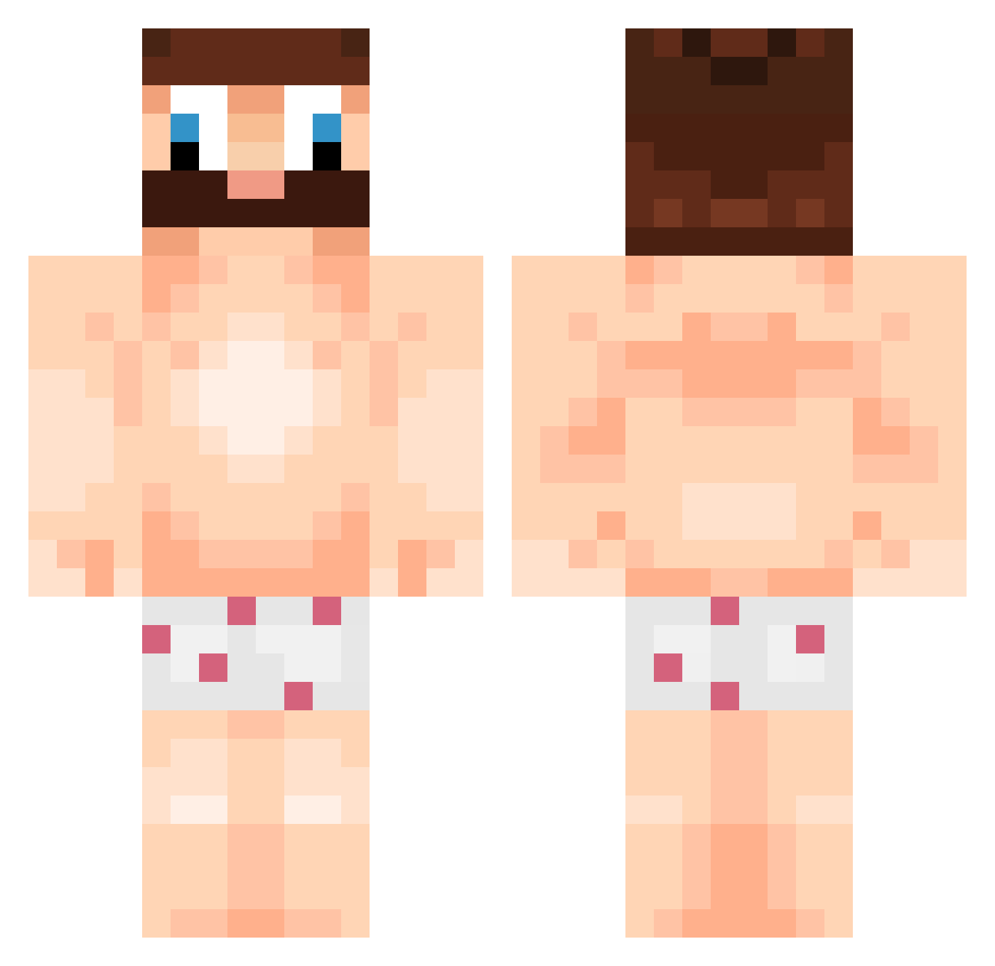 YoroZy Minecraft skin, front and back view