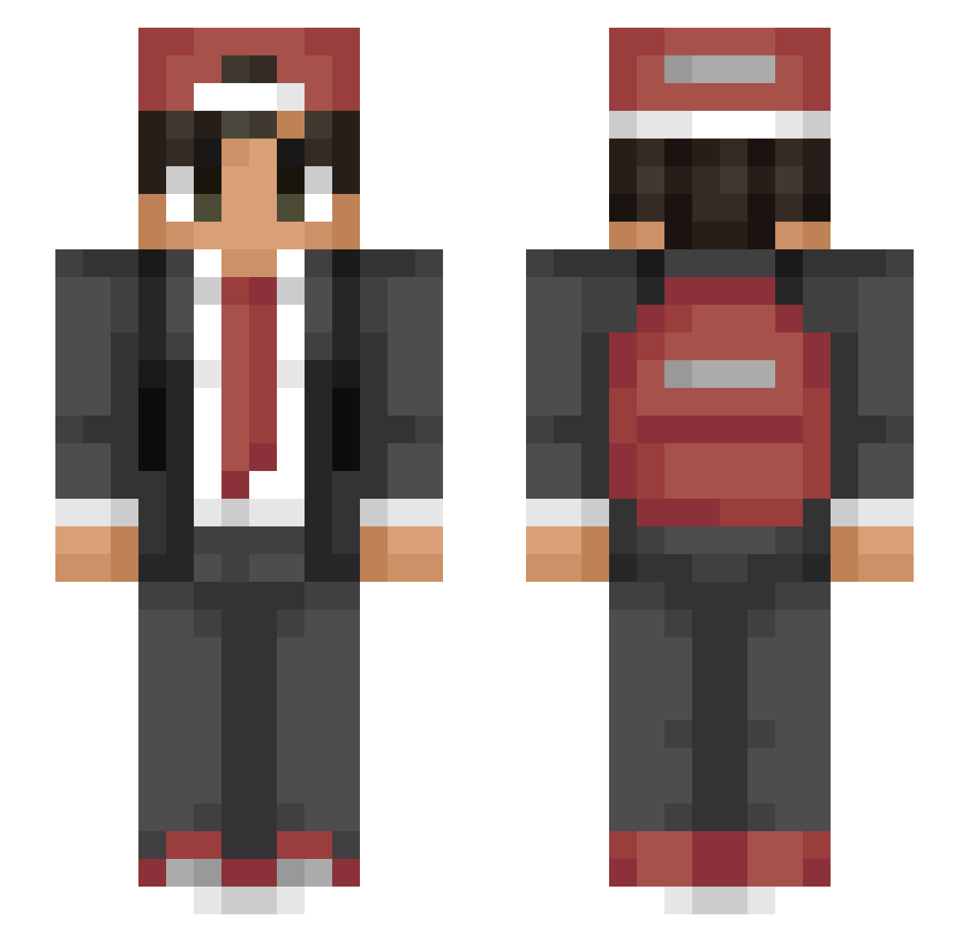 cbass159 Minecraft skin, front and back view