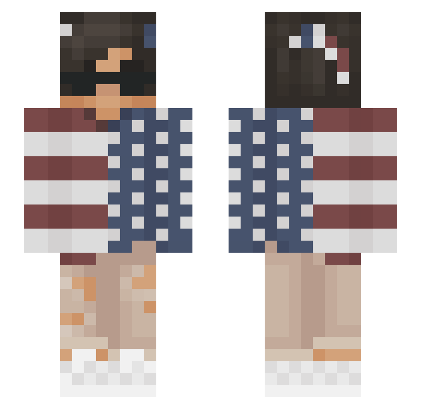LATlNO Minecraft skin, front and back view