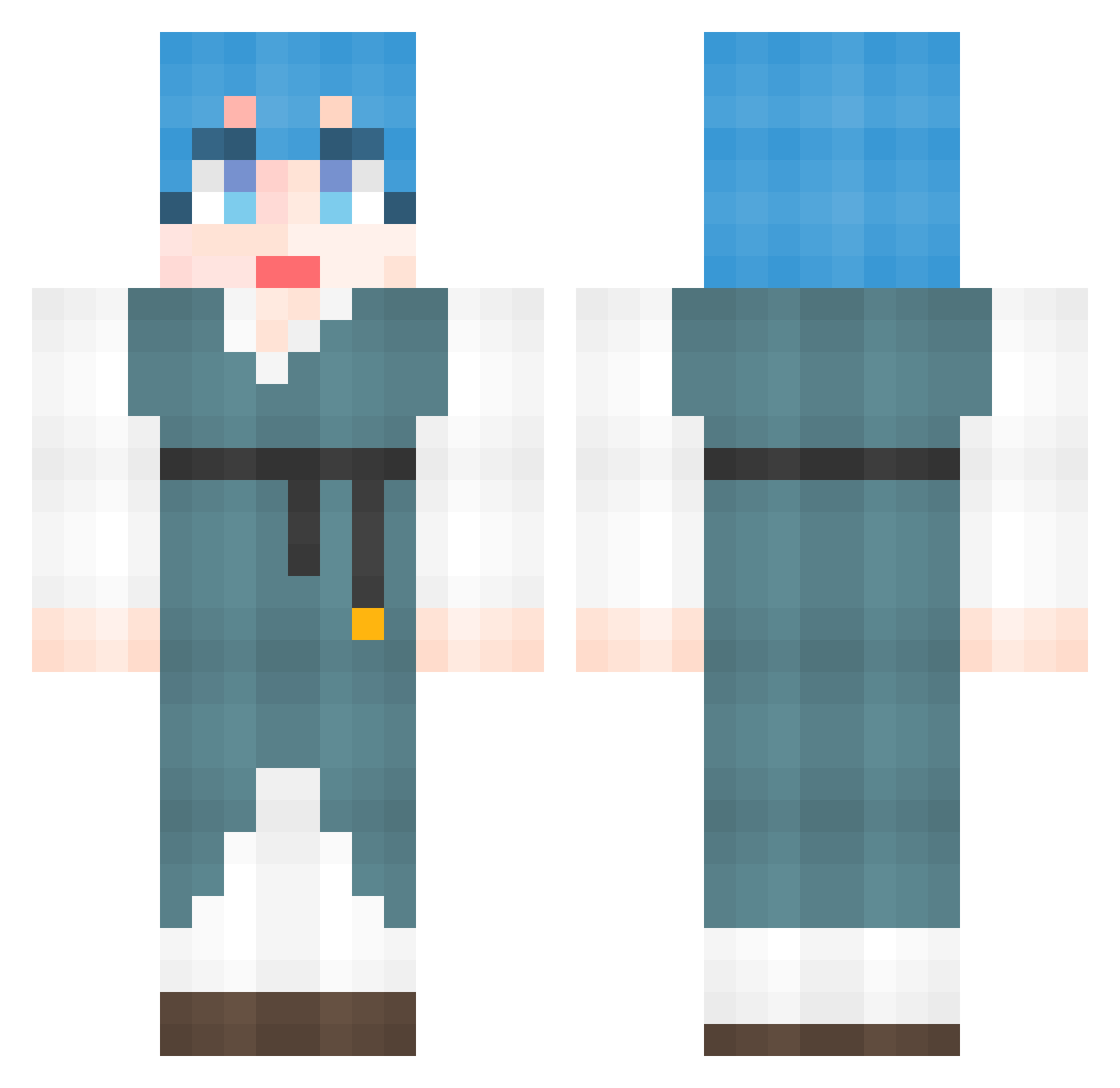 RicardoMilos2 Minecraft skin, front and back view