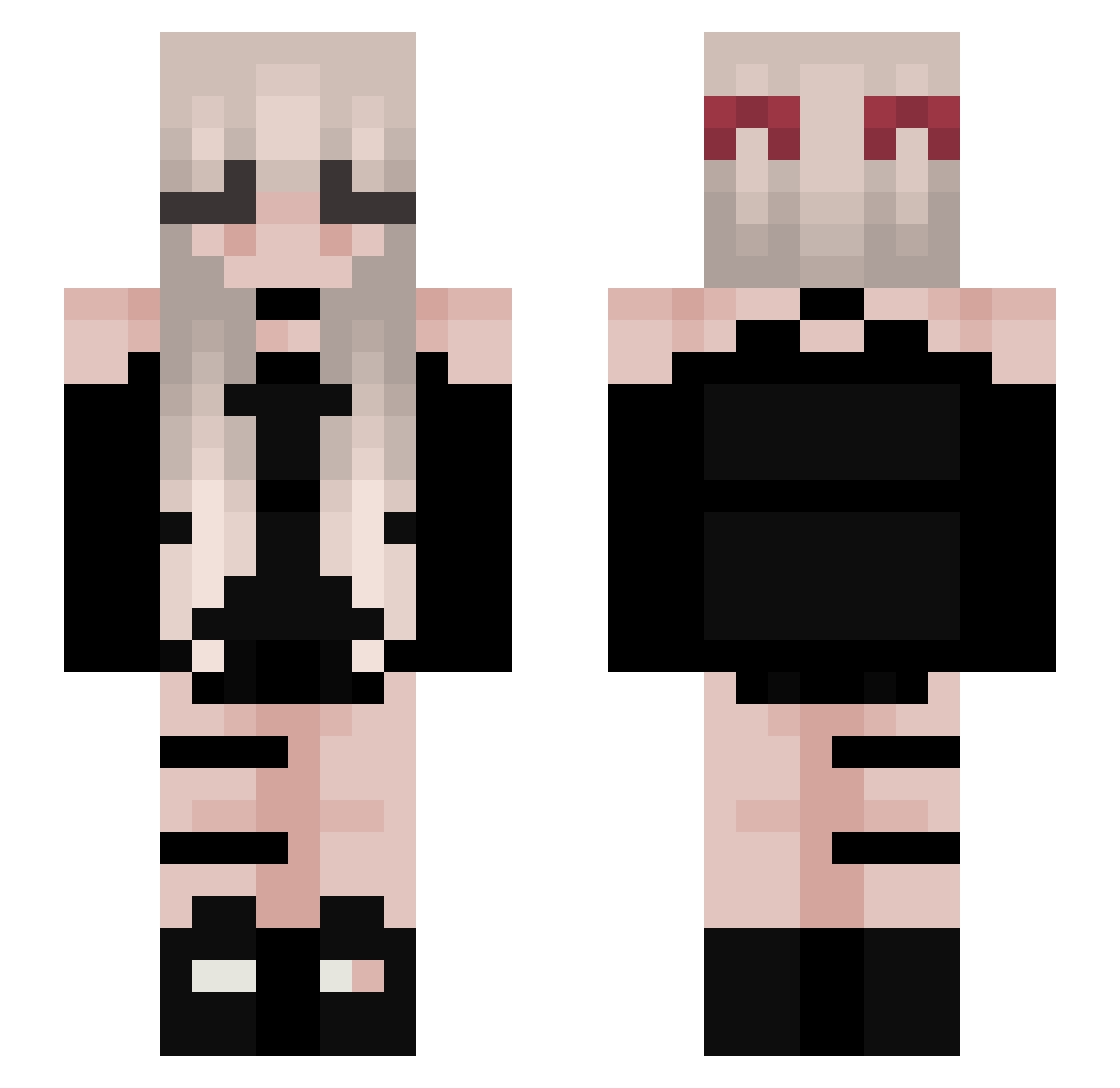 Jorran18 Minecraft skin, front and back view