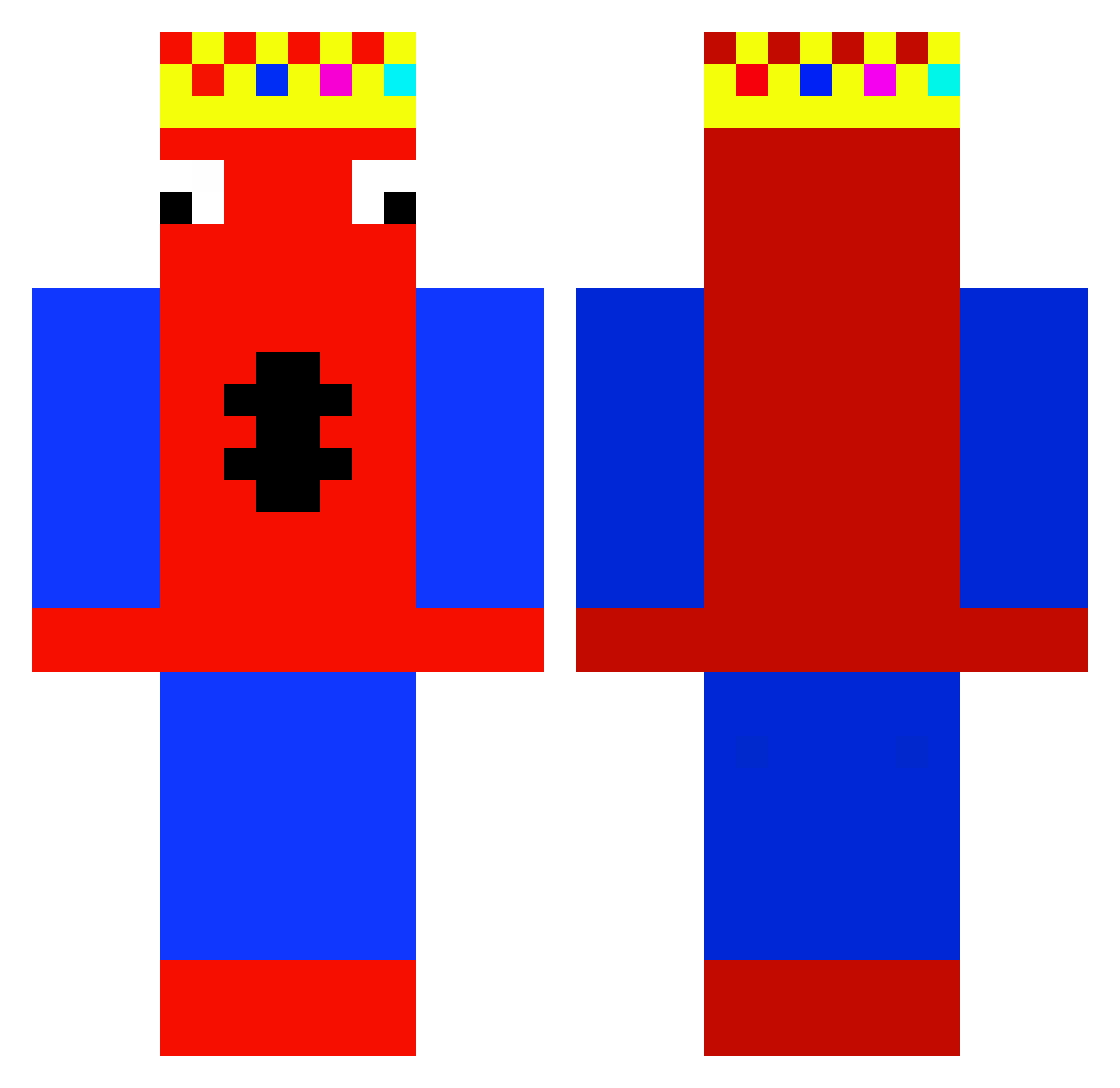 Scr1pts_ Minecraft skin, front and back view
