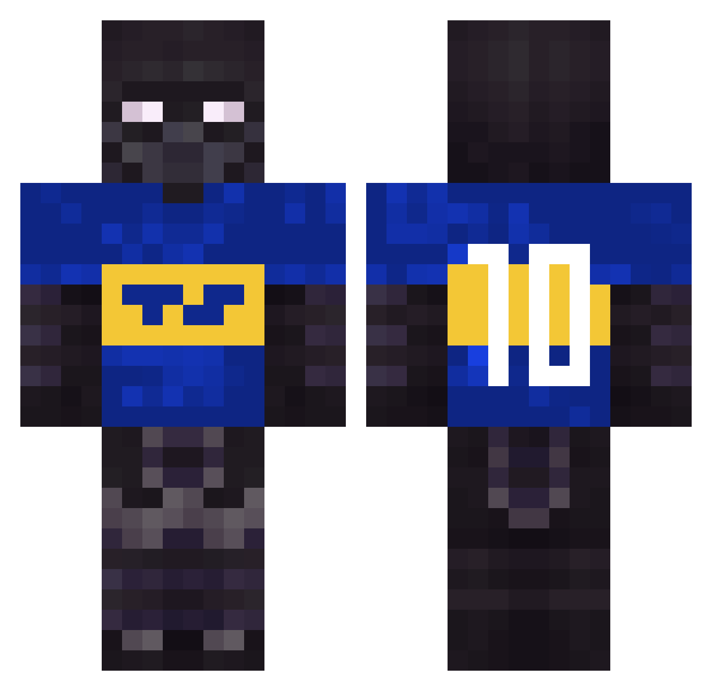 Saanteee Minecraft skin, front and back view
