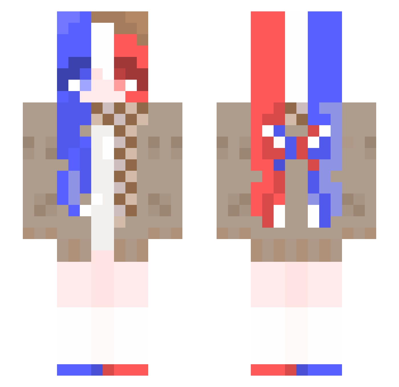 Noron_pw Minecraft skin, front and back view