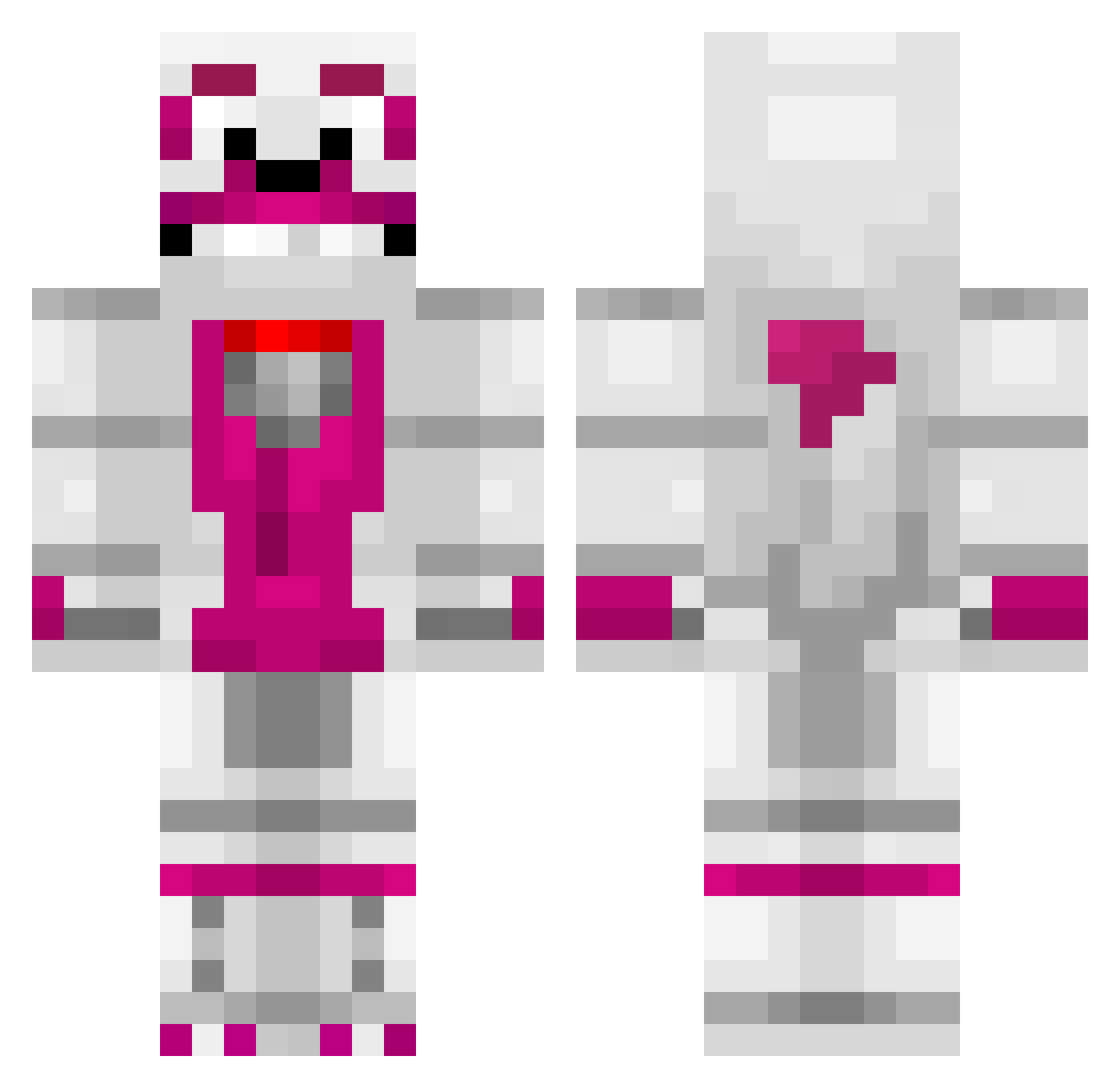 TheRealLobit_YT Minecraft skin, front and back view