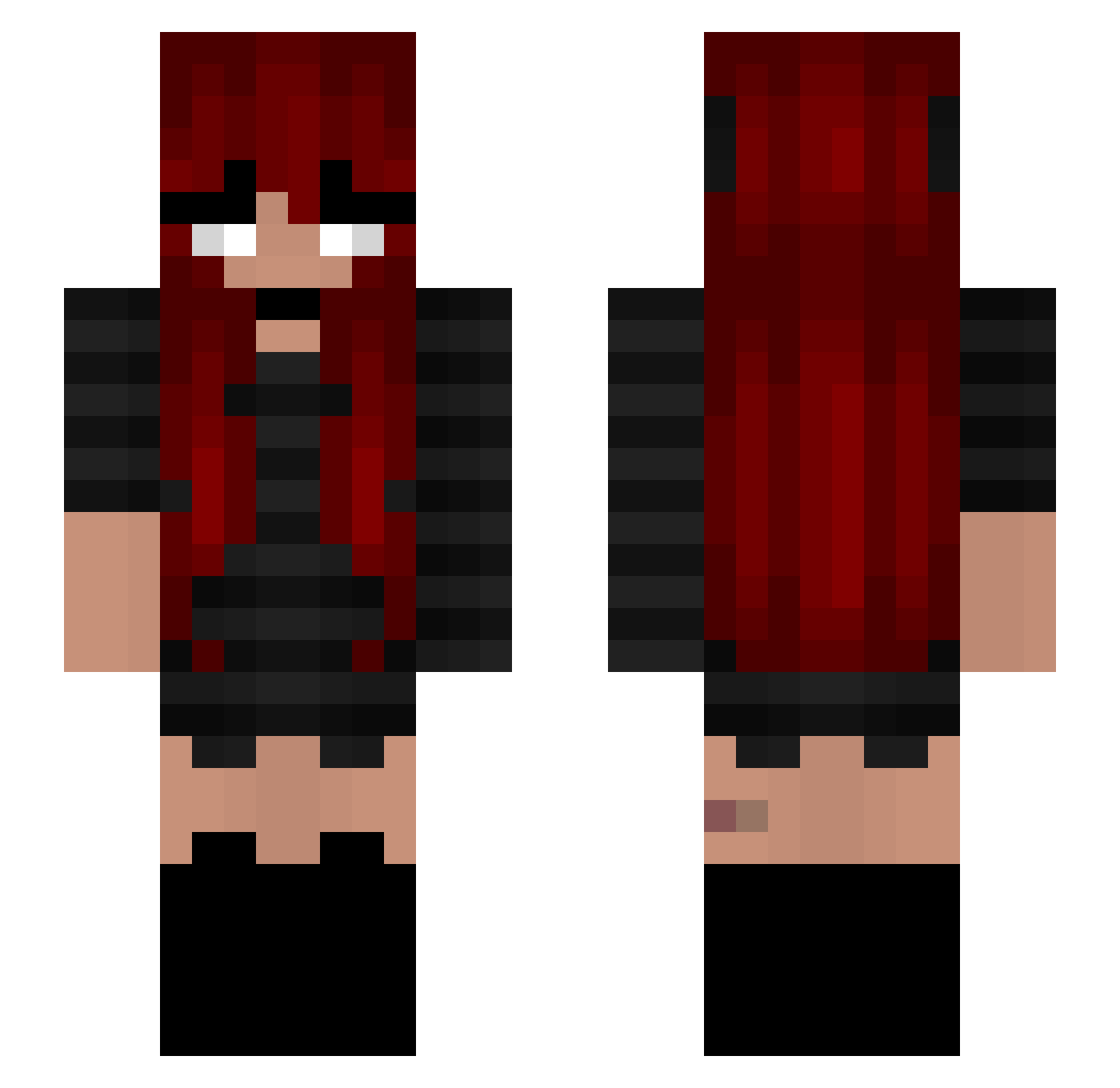 ski18xck Minecraft skin, front and back view