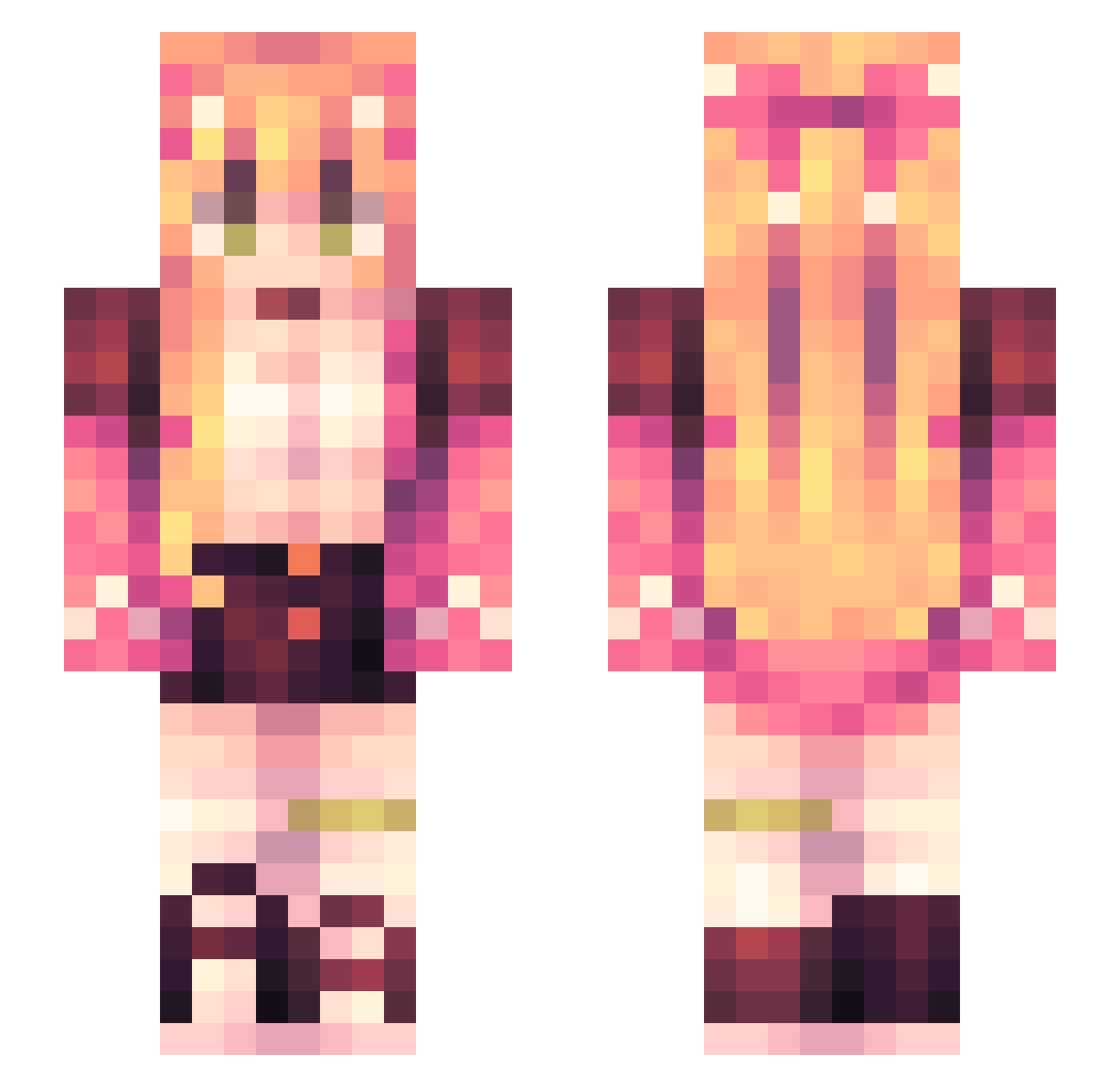 MRae06 Minecraft skin, front and back view