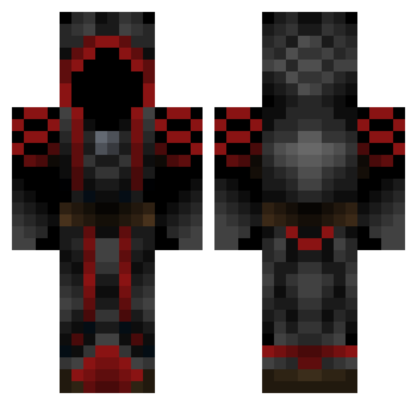 ChristianGoku50 Minecraft skin, front and back view