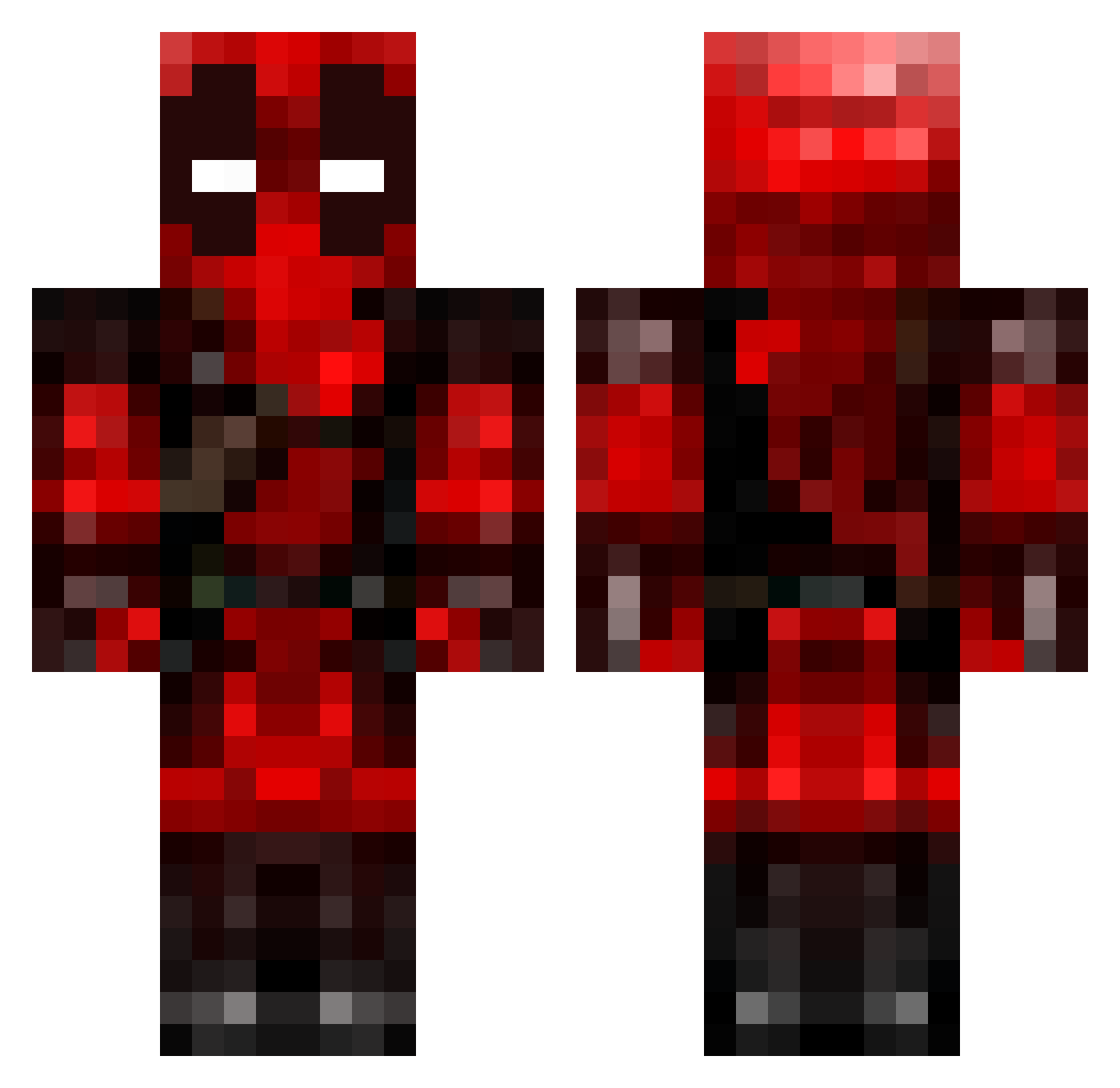 TCRaiderMJ Minecraft skin, front and back view