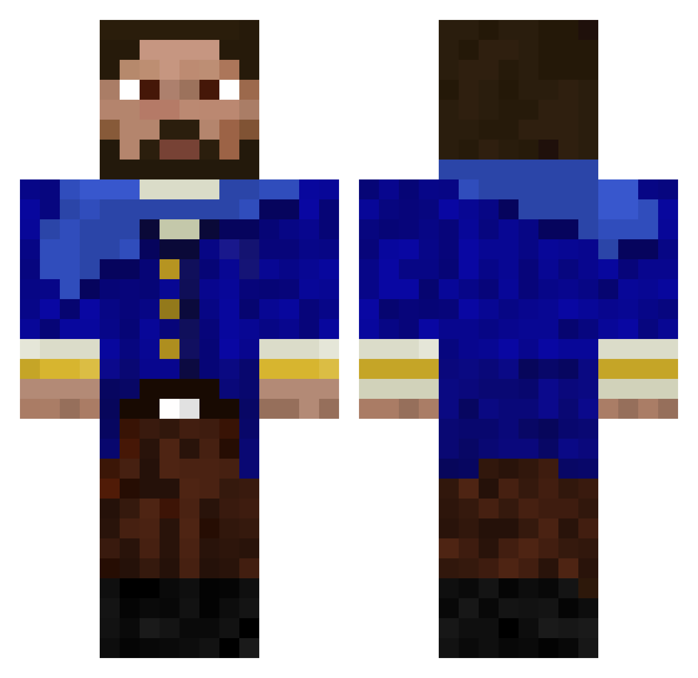 _DBH_ Minecraft skin, front and back view