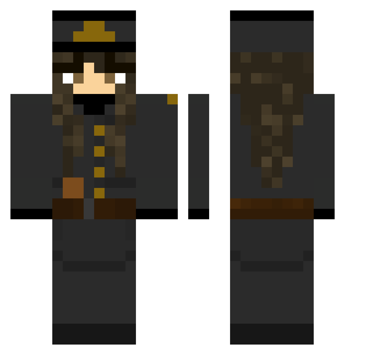 Sr_C Minecraft skin, front and back view