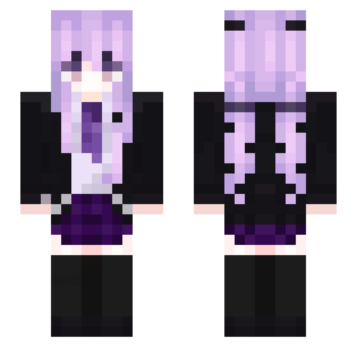 Inoriya__ Minecraft skin, front and back view