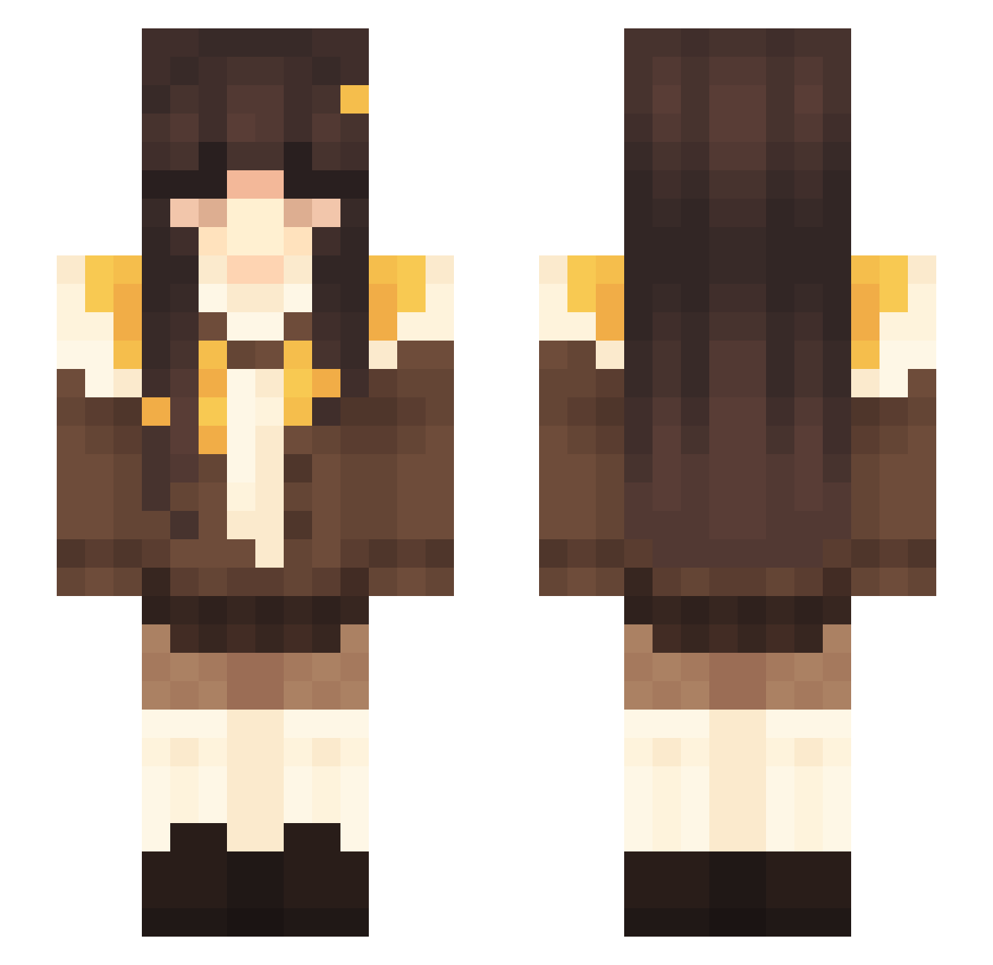 aimeeebun Minecraft skin, front and back view