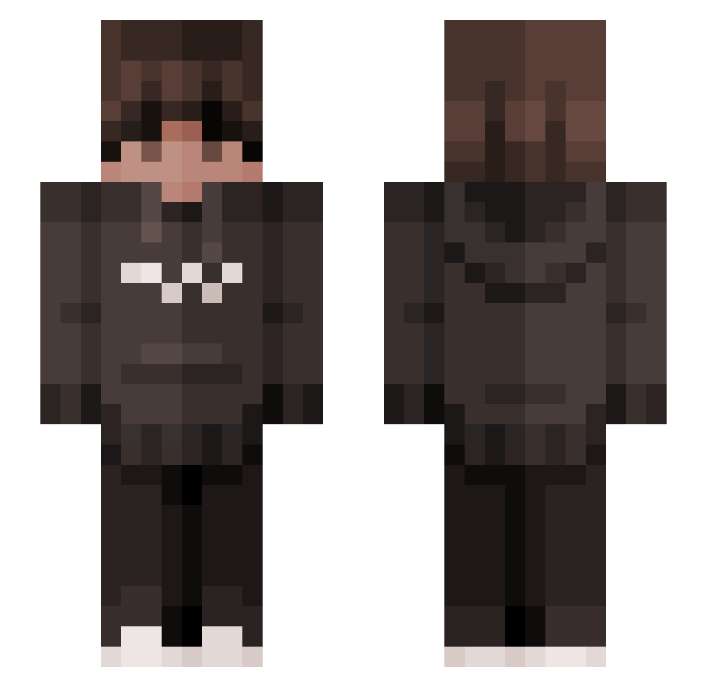 graaaaaaaaaaant Minecraft skin, front and back view