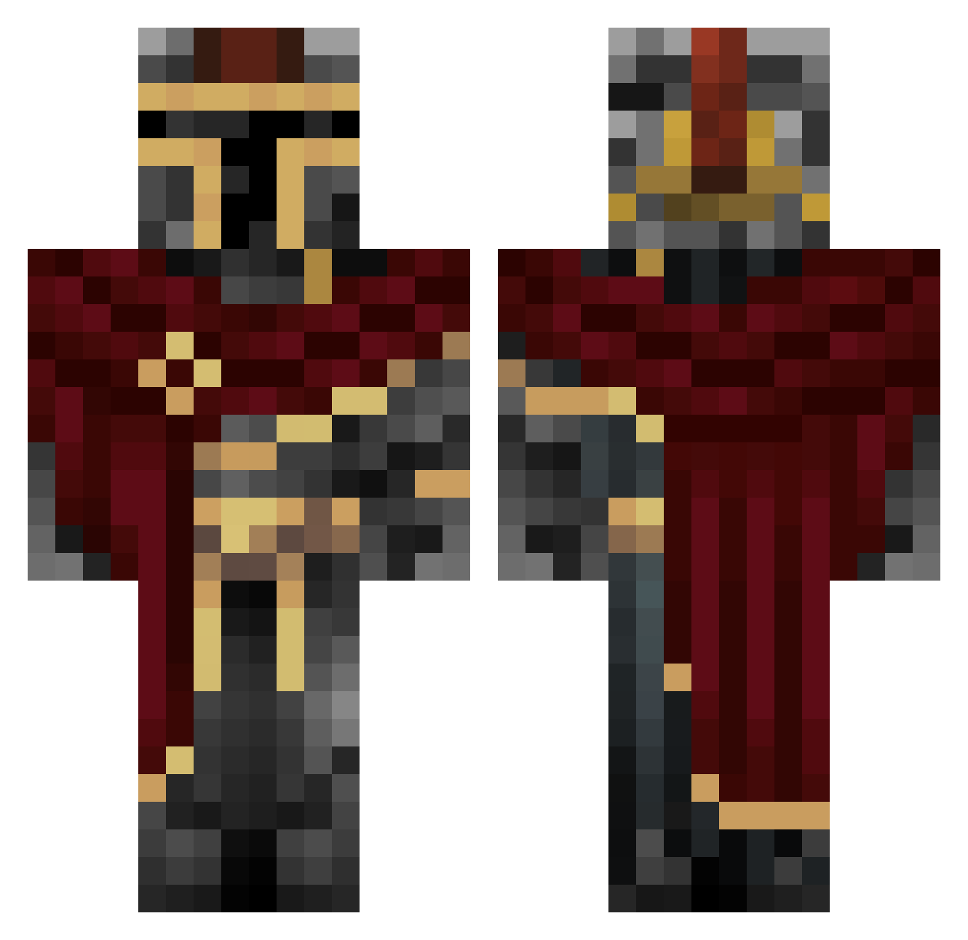 TJanicki Minecraft skin, front and back view