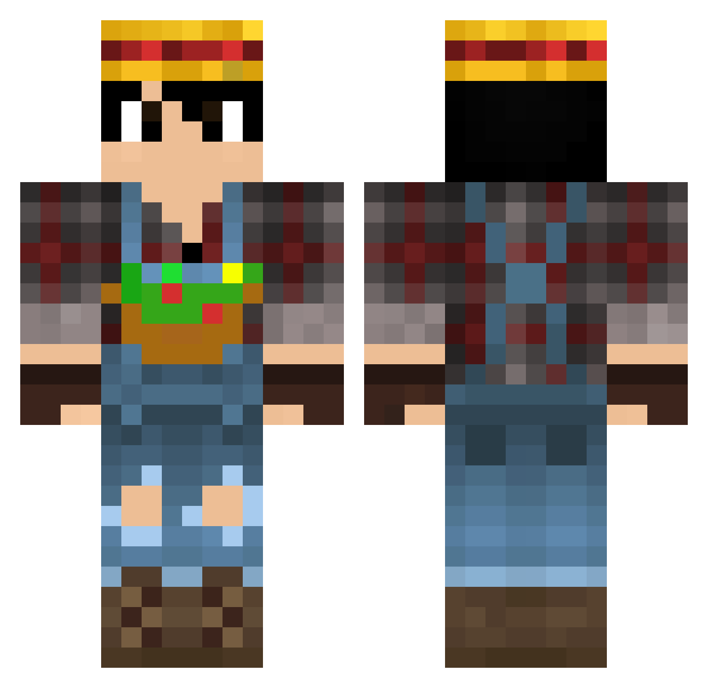 saladgodthebest Minecraft skin, front and back view