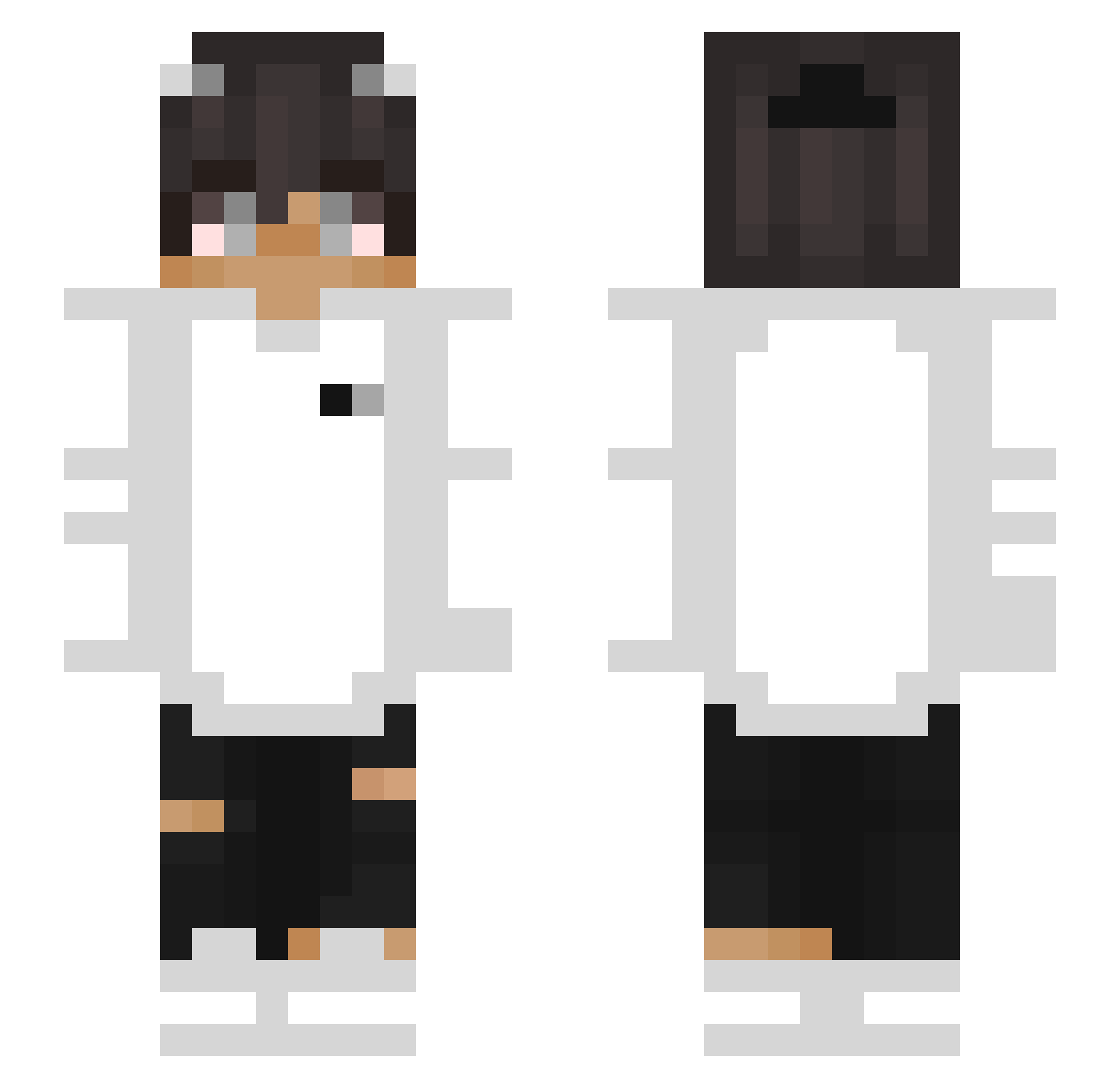 TiToOZ77 Minecraft skin, front and back view