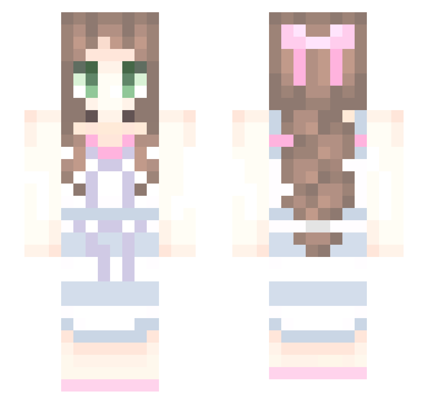 clevuh Minecraft skin, front and back view