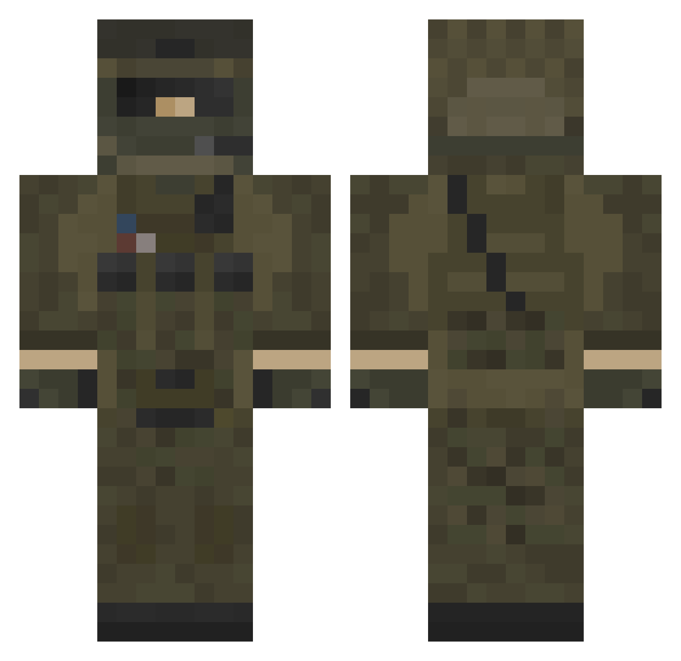 OGBlackKnight9 Minecraft skin, front and back view