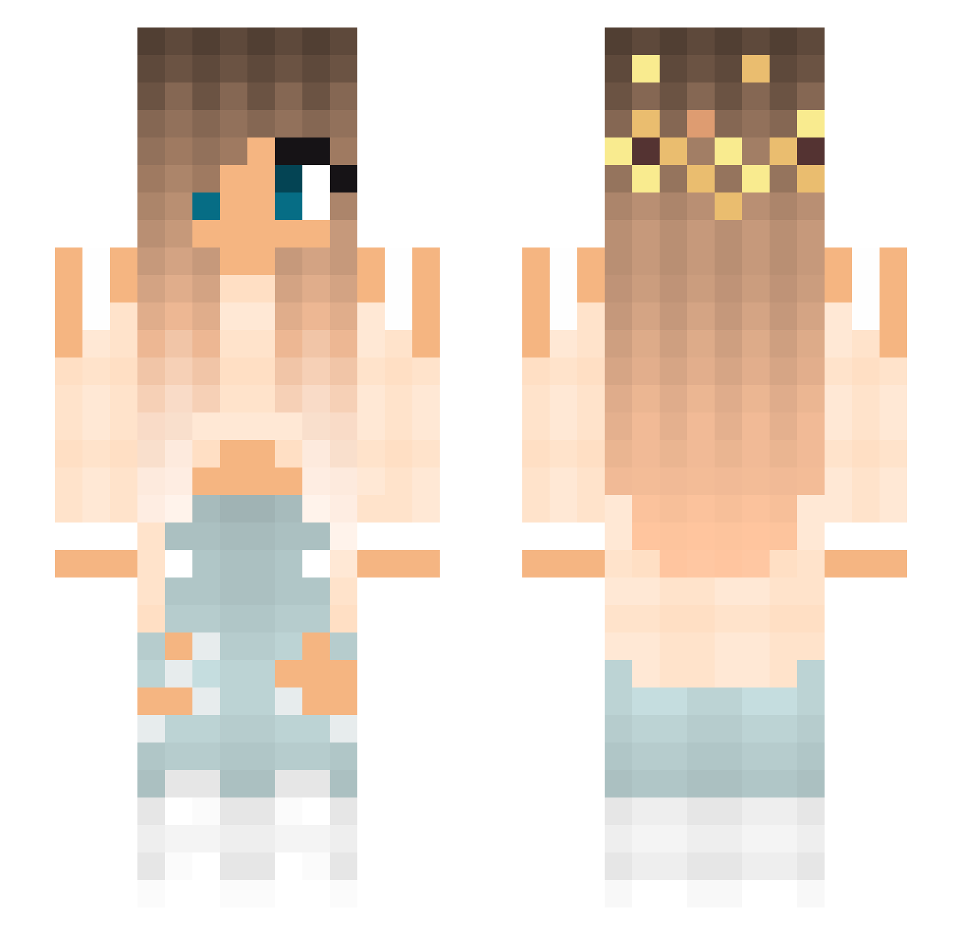 tenshinotsubasa Minecraft skin, front and back view
