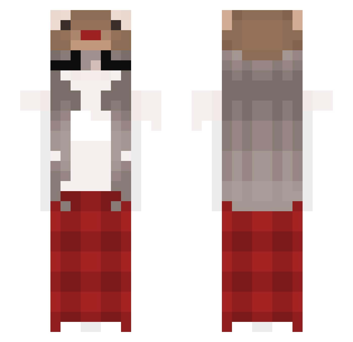 Eszterke Minecraft skin, front and back view
