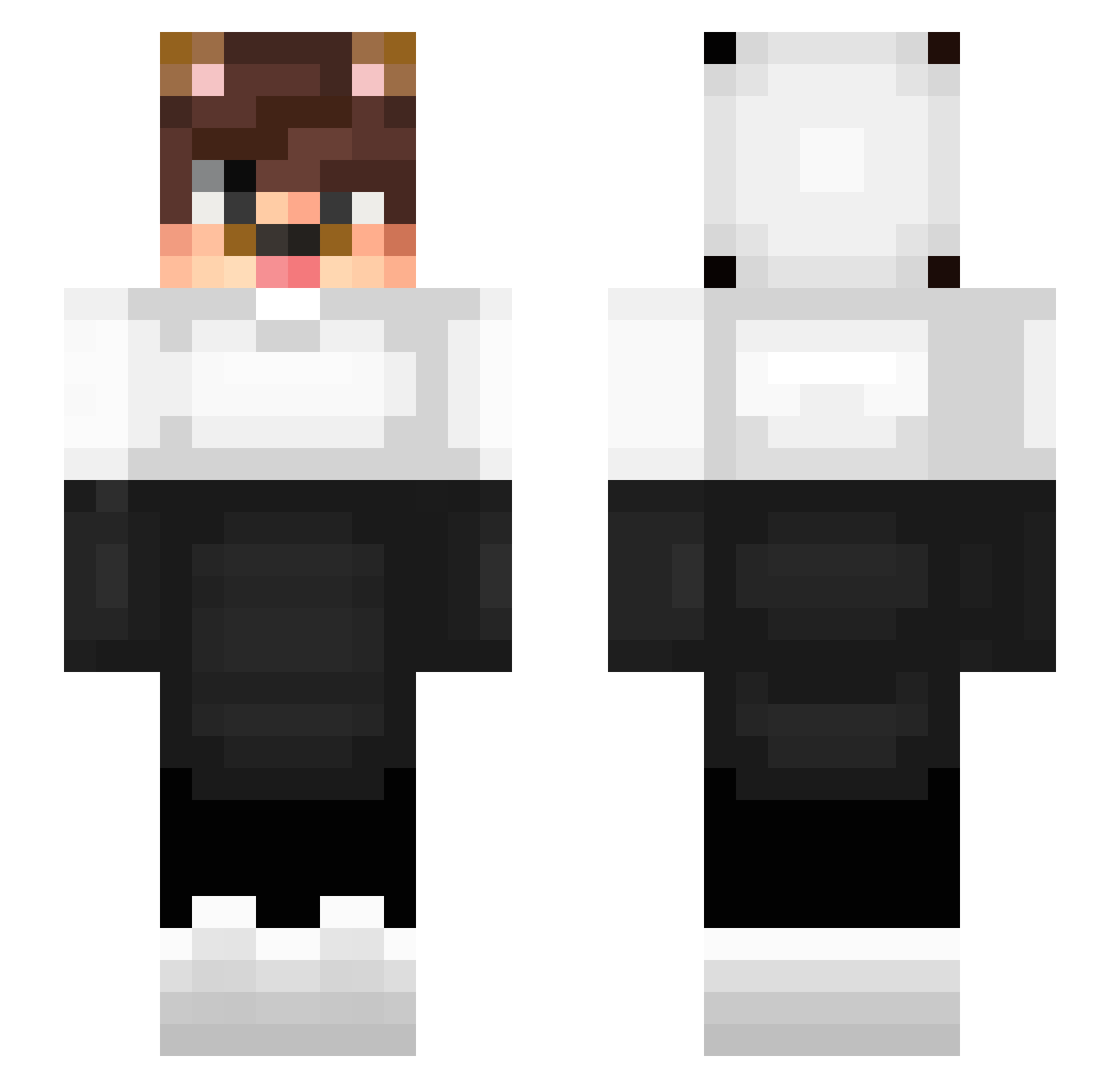 Drakolym22 Minecraft skin, front and back view