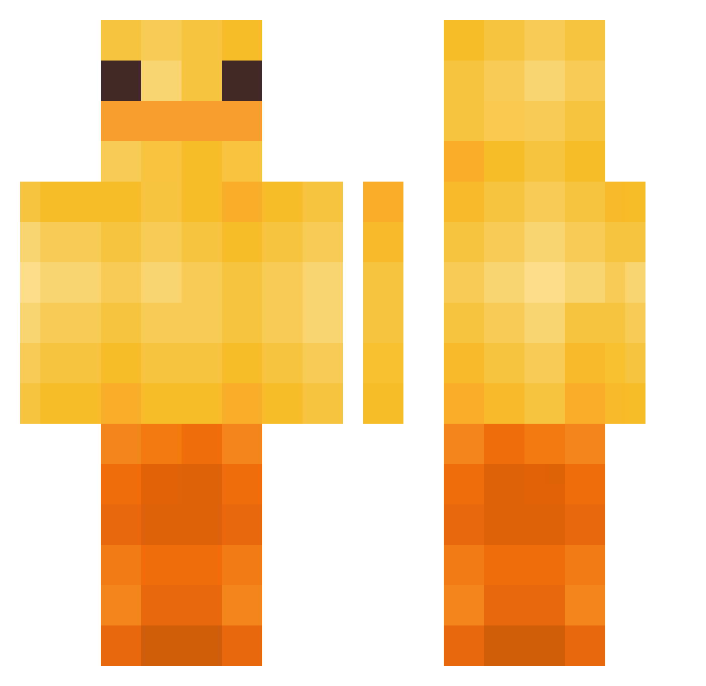 Blancoe Minecraft skin, front and back view