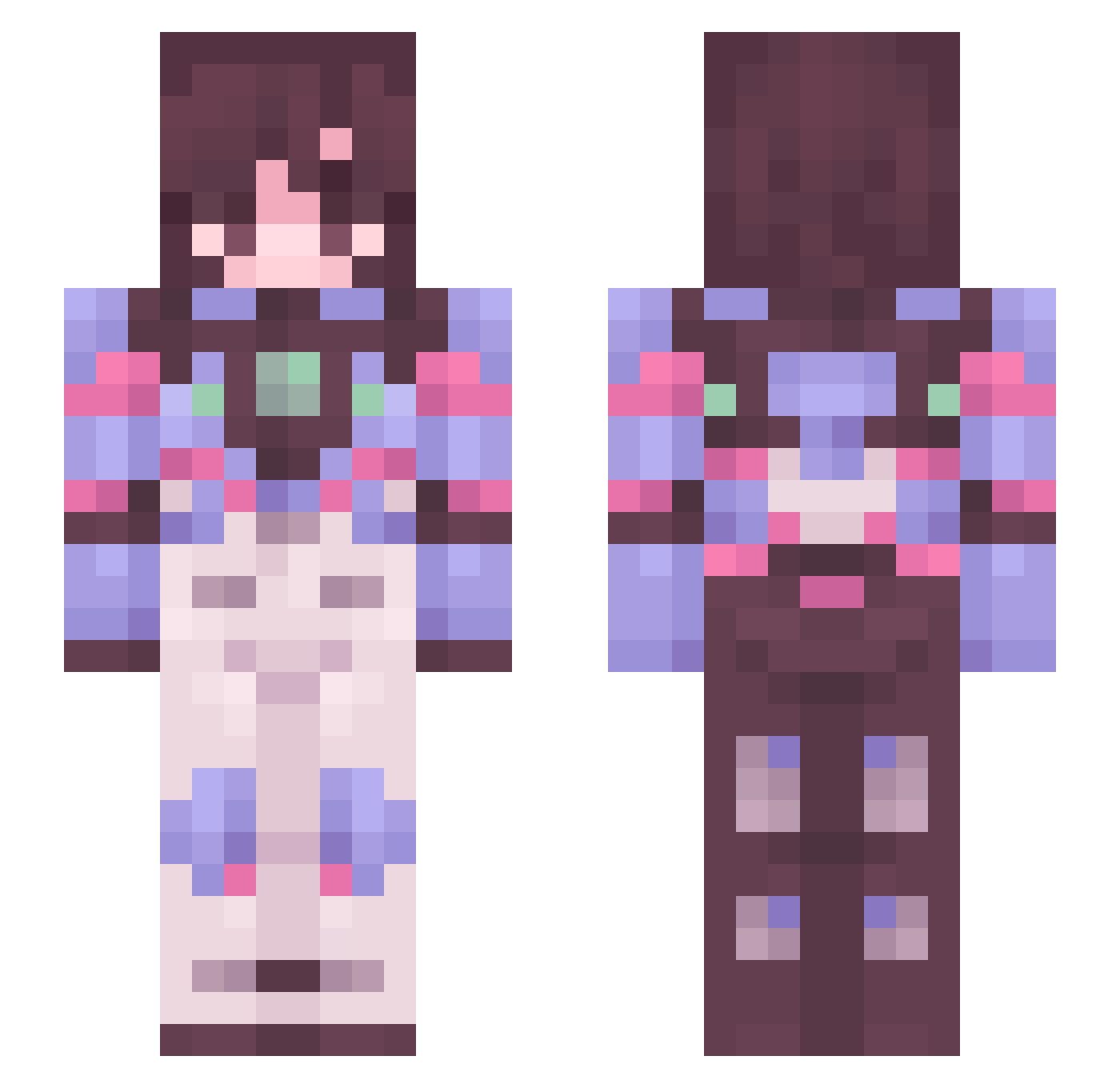 Bragster2 Minecraft skin, front and back view