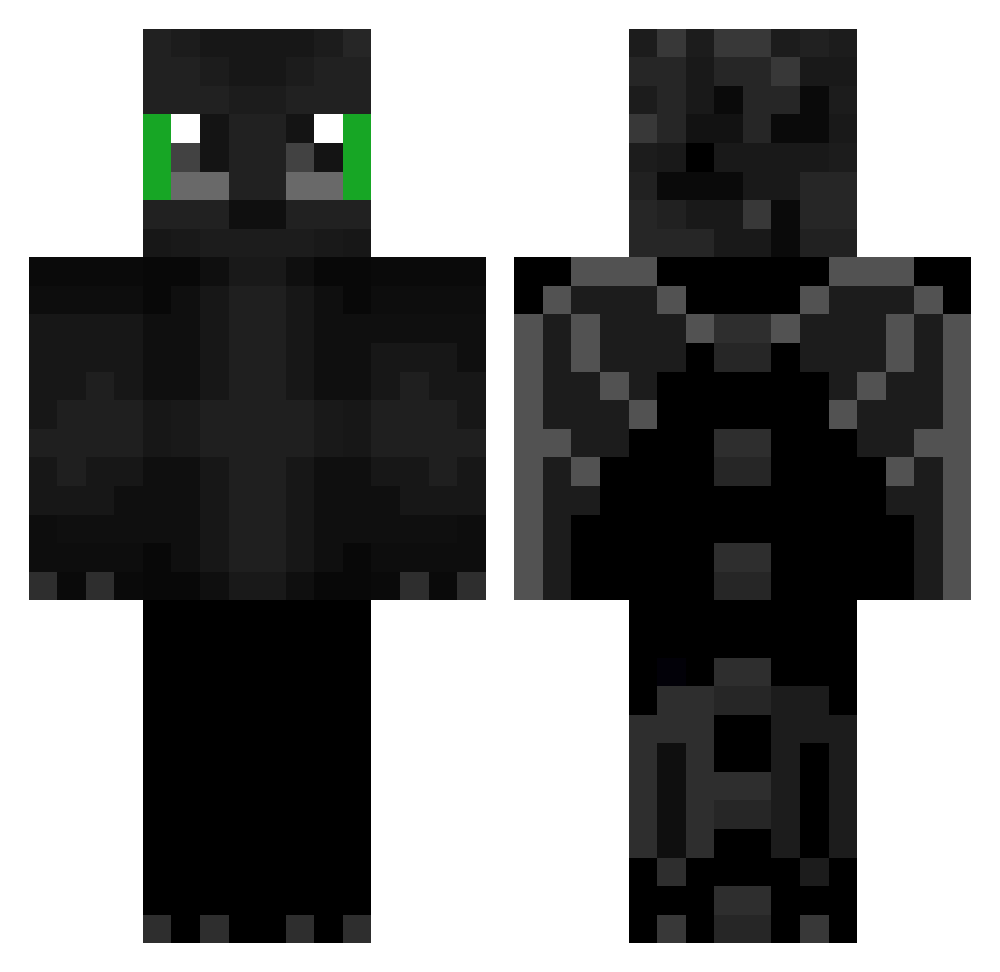 Myzzdzn Minecraft skin, front and back view