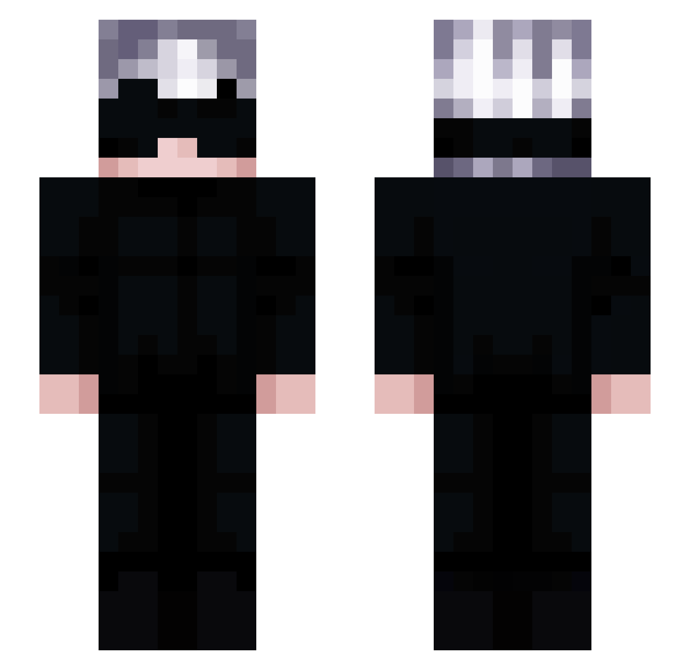 youremaidenless Minecraft skin, front and back view