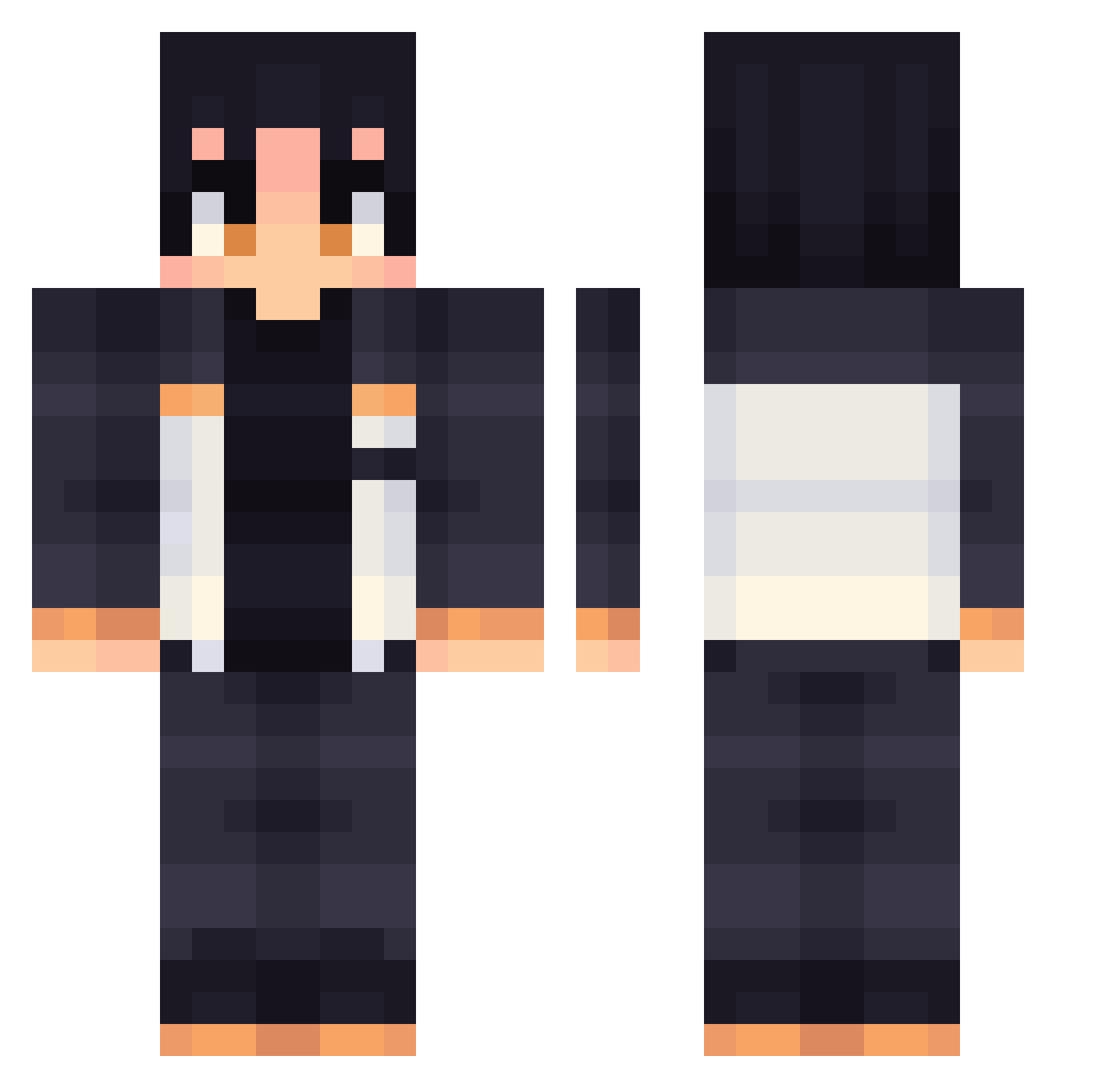 Botond01234 Minecraft skin, front and back view