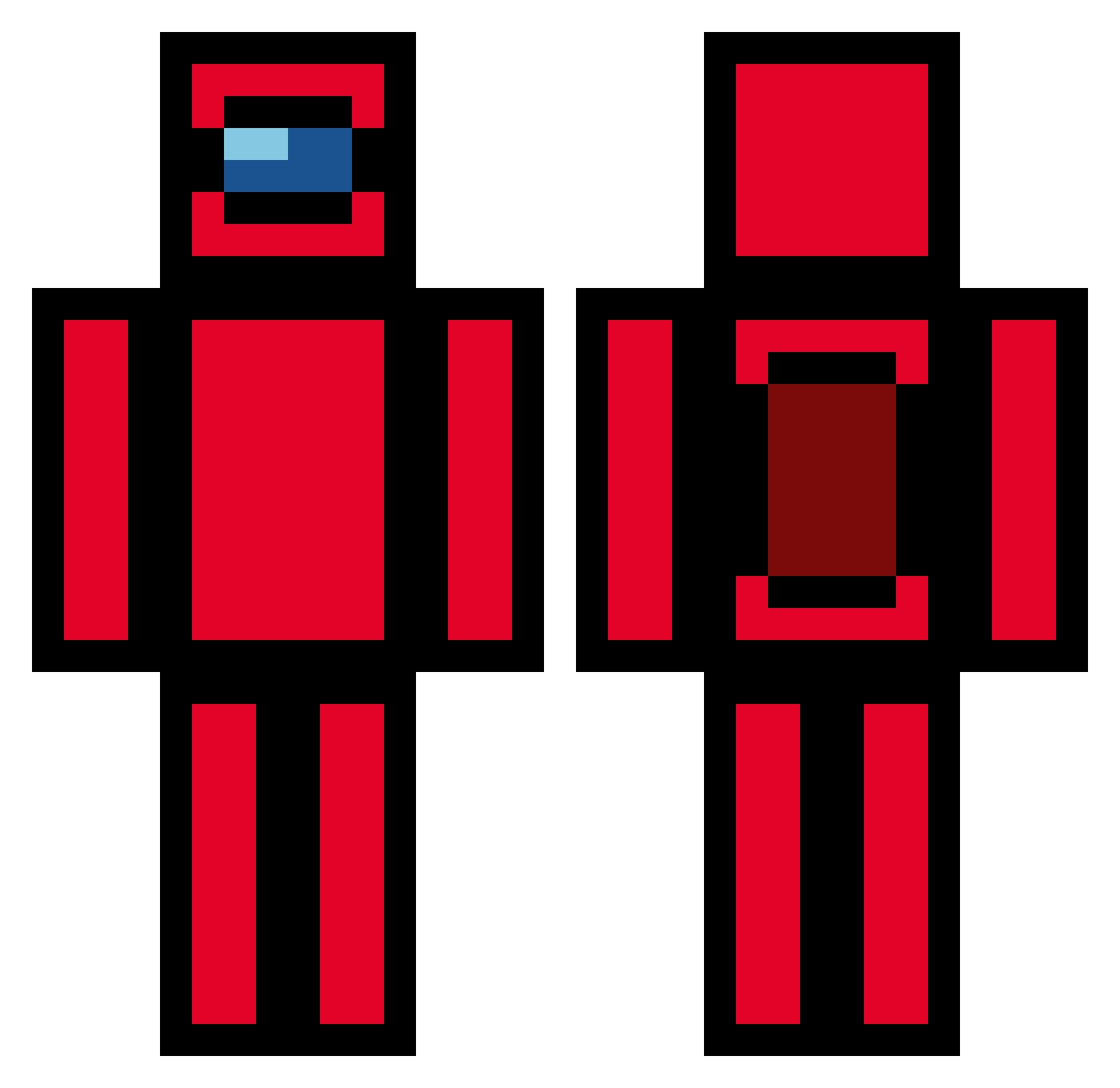 SALTIMOON37 Minecraft skin, front and back view