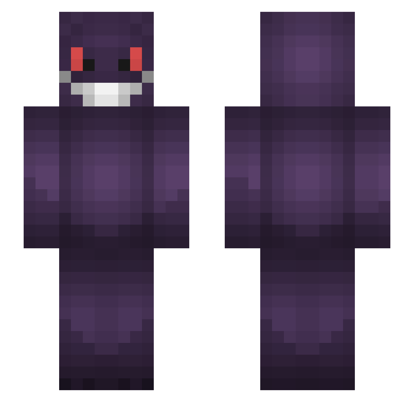 iGotHIVS Minecraft skin, front and back view