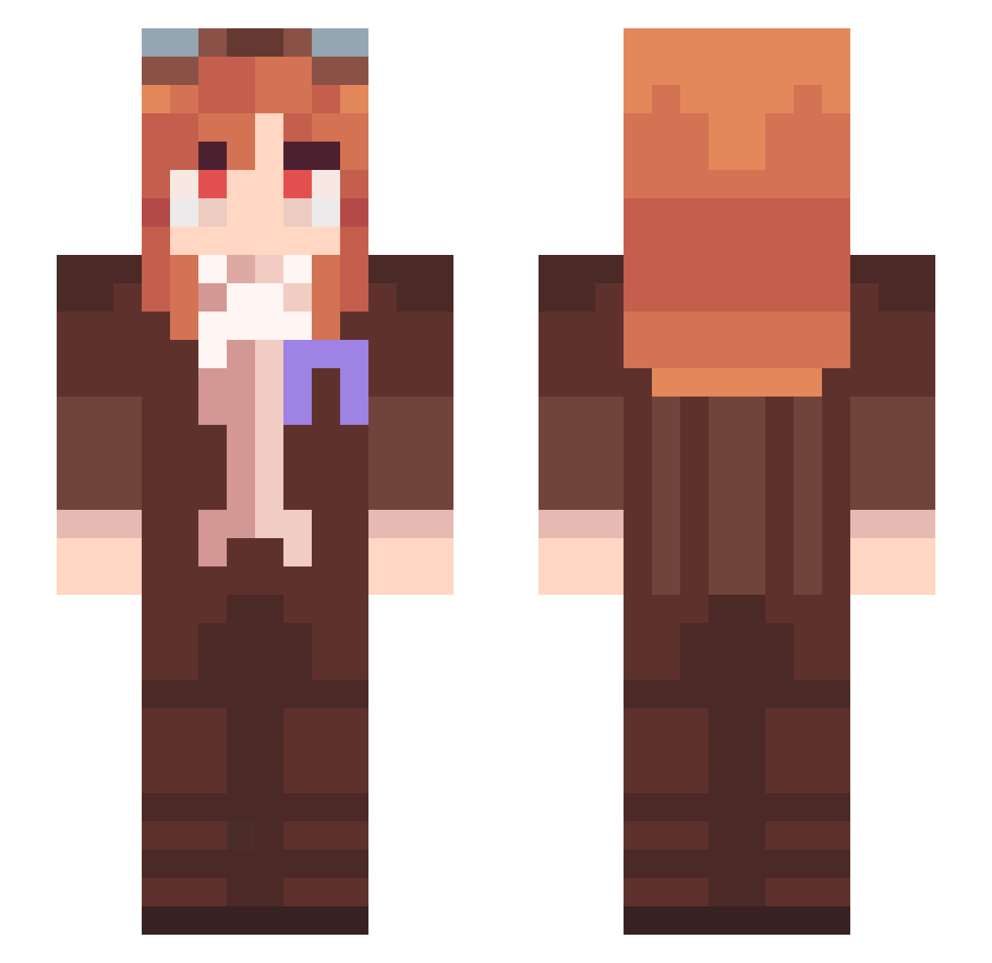 LadnoDaBlin Minecraft skin, front and back view