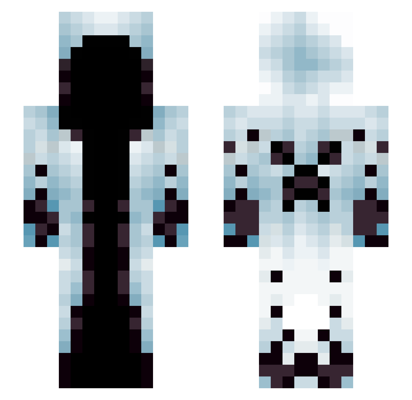 ajw1899 Minecraft skin, front and back view