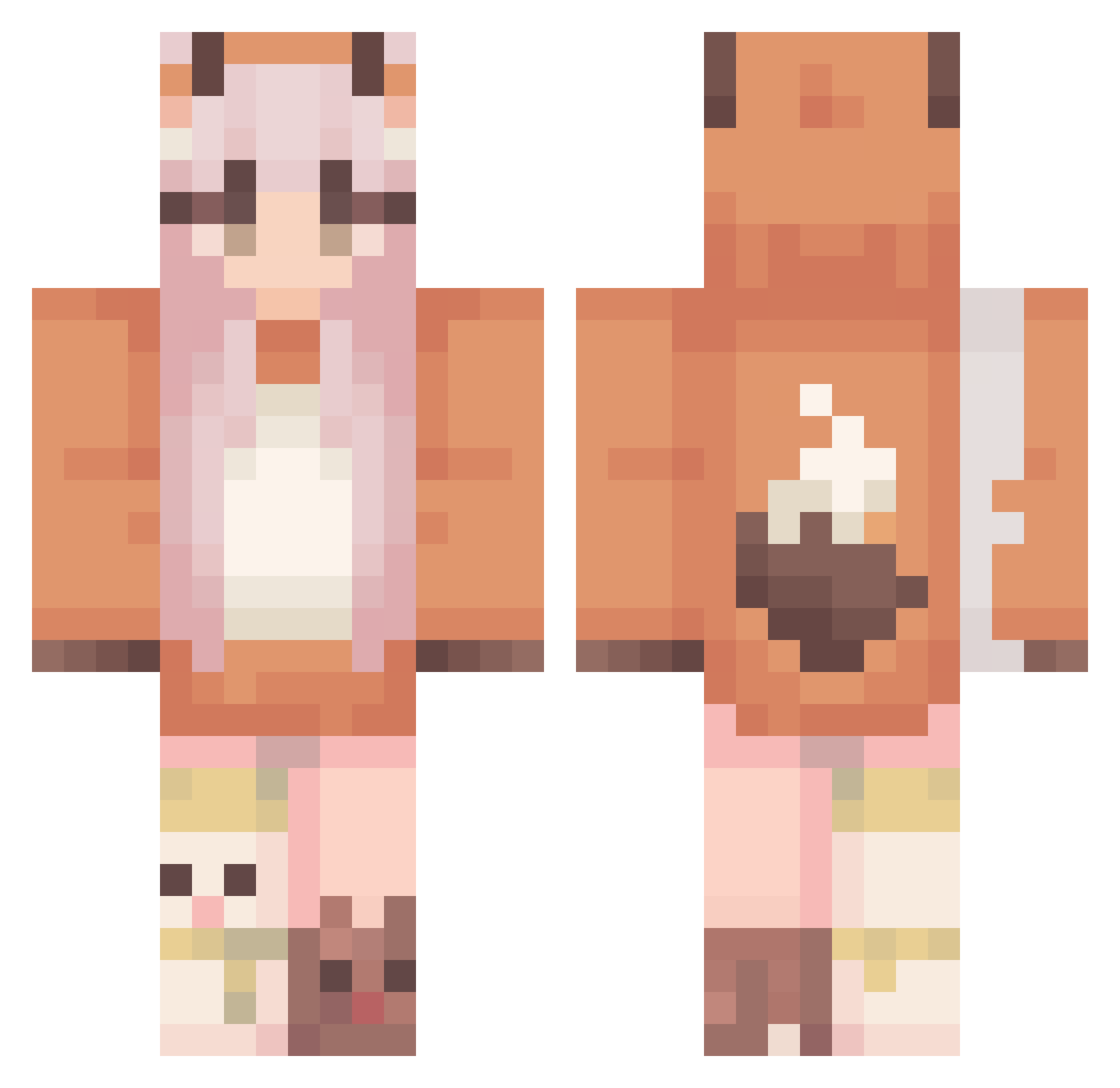 Kartan1 Minecraft skin, front and back view