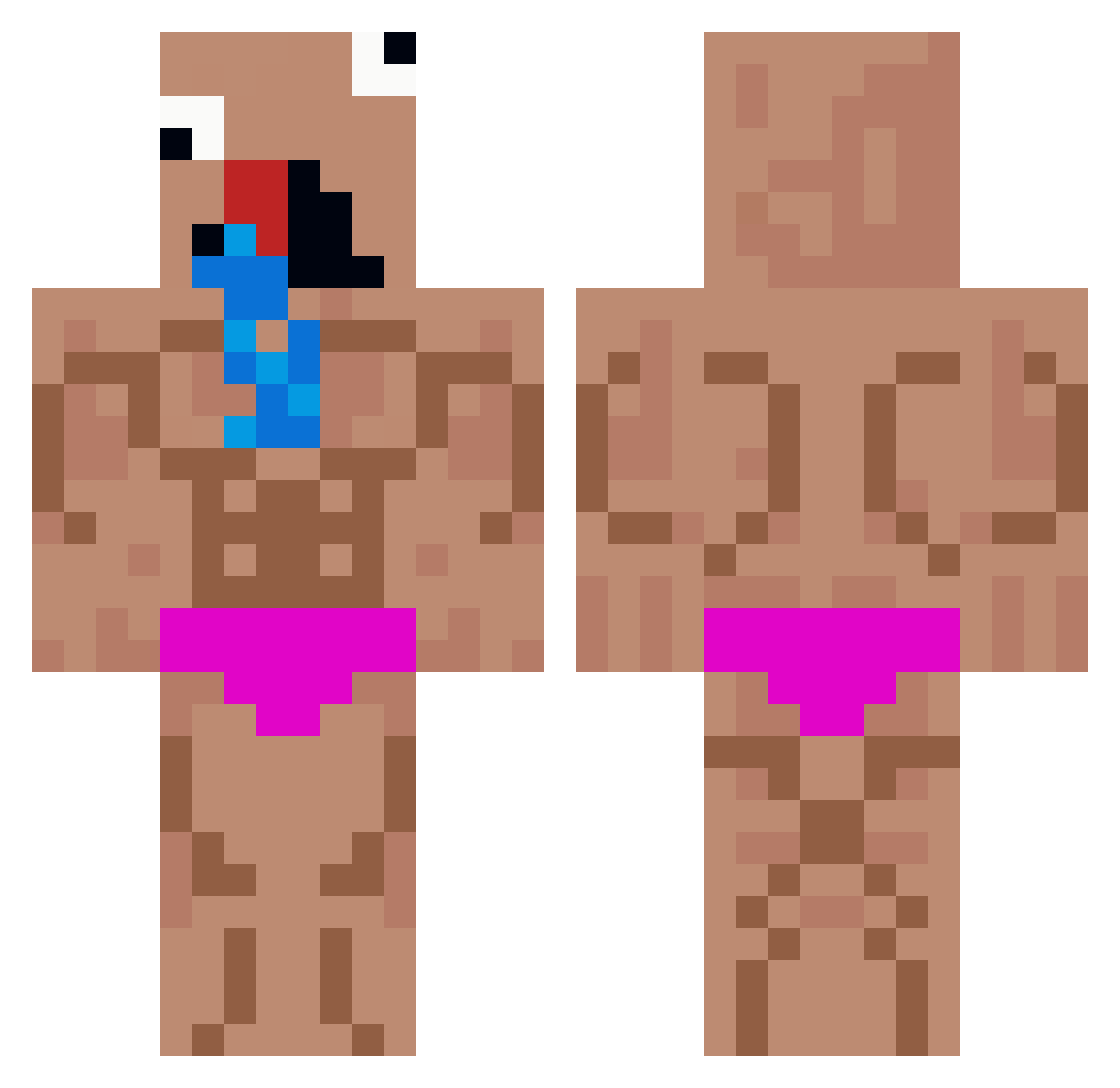 armfart11 Minecraft skin, front and back view
