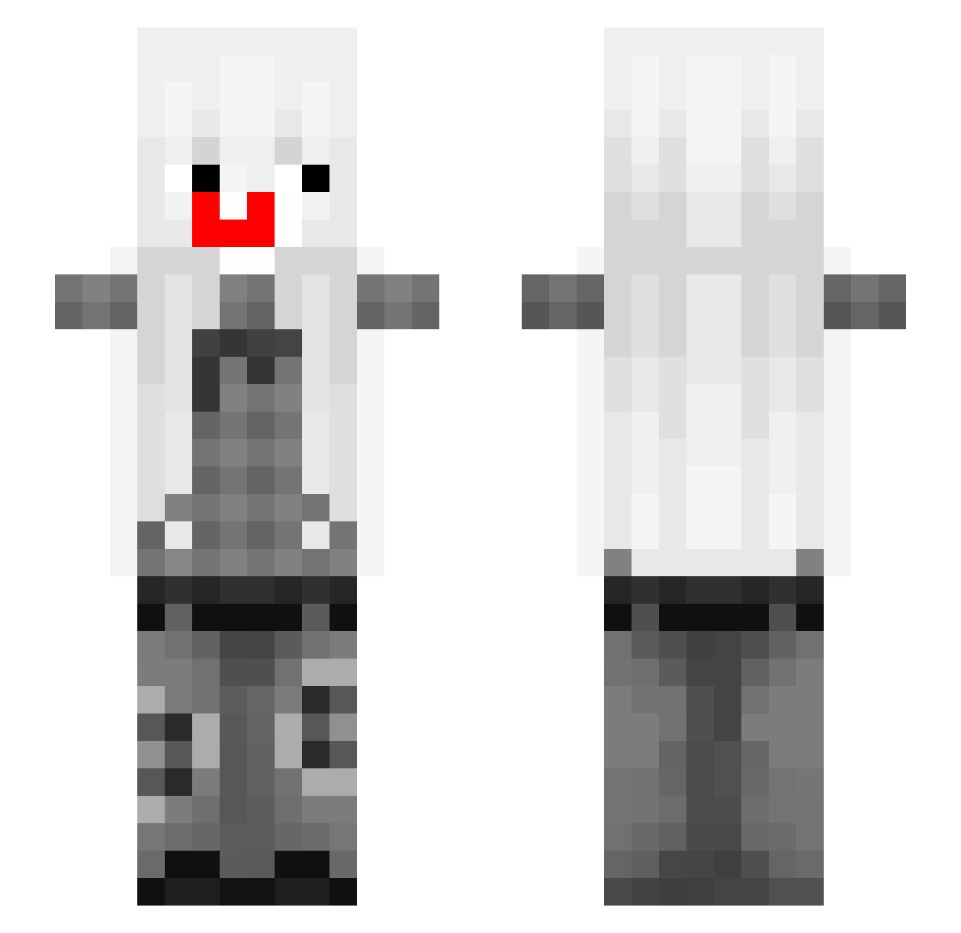 Kabebra228 Minecraft skin, front and back view