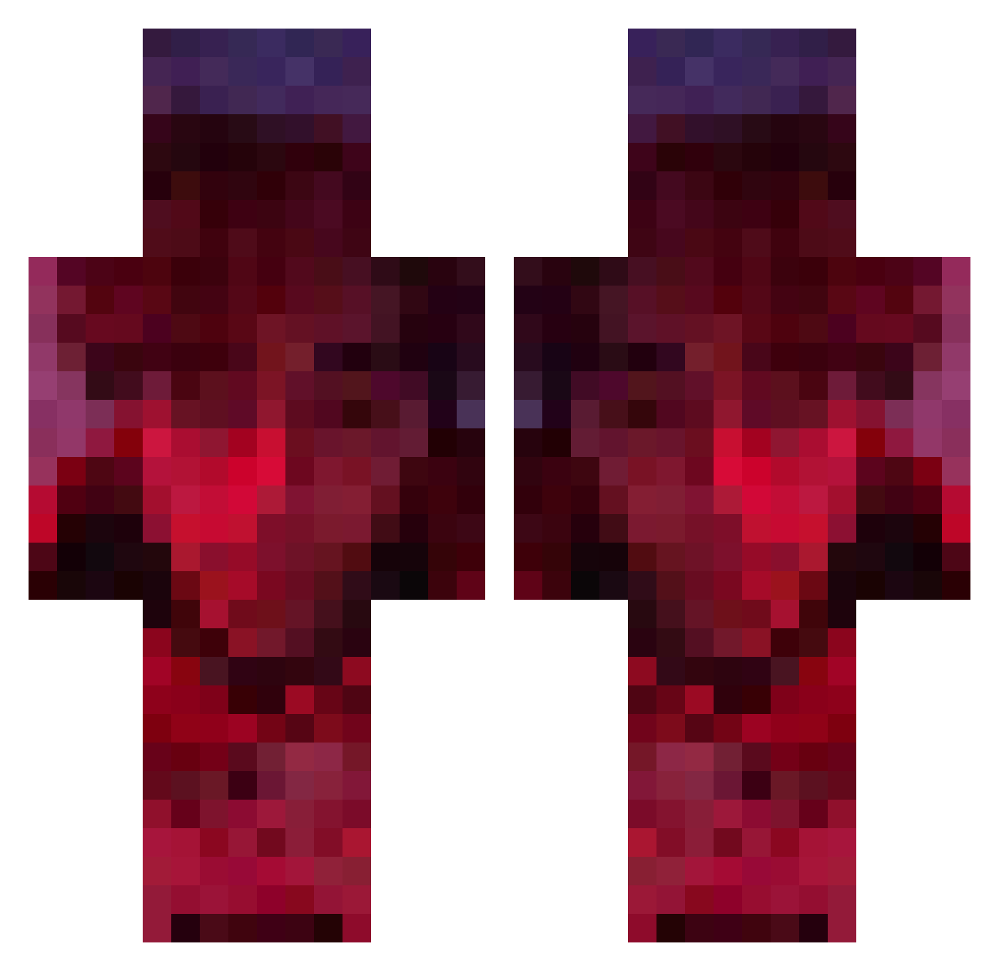 GriffyBandz Minecraft skin, front and back view