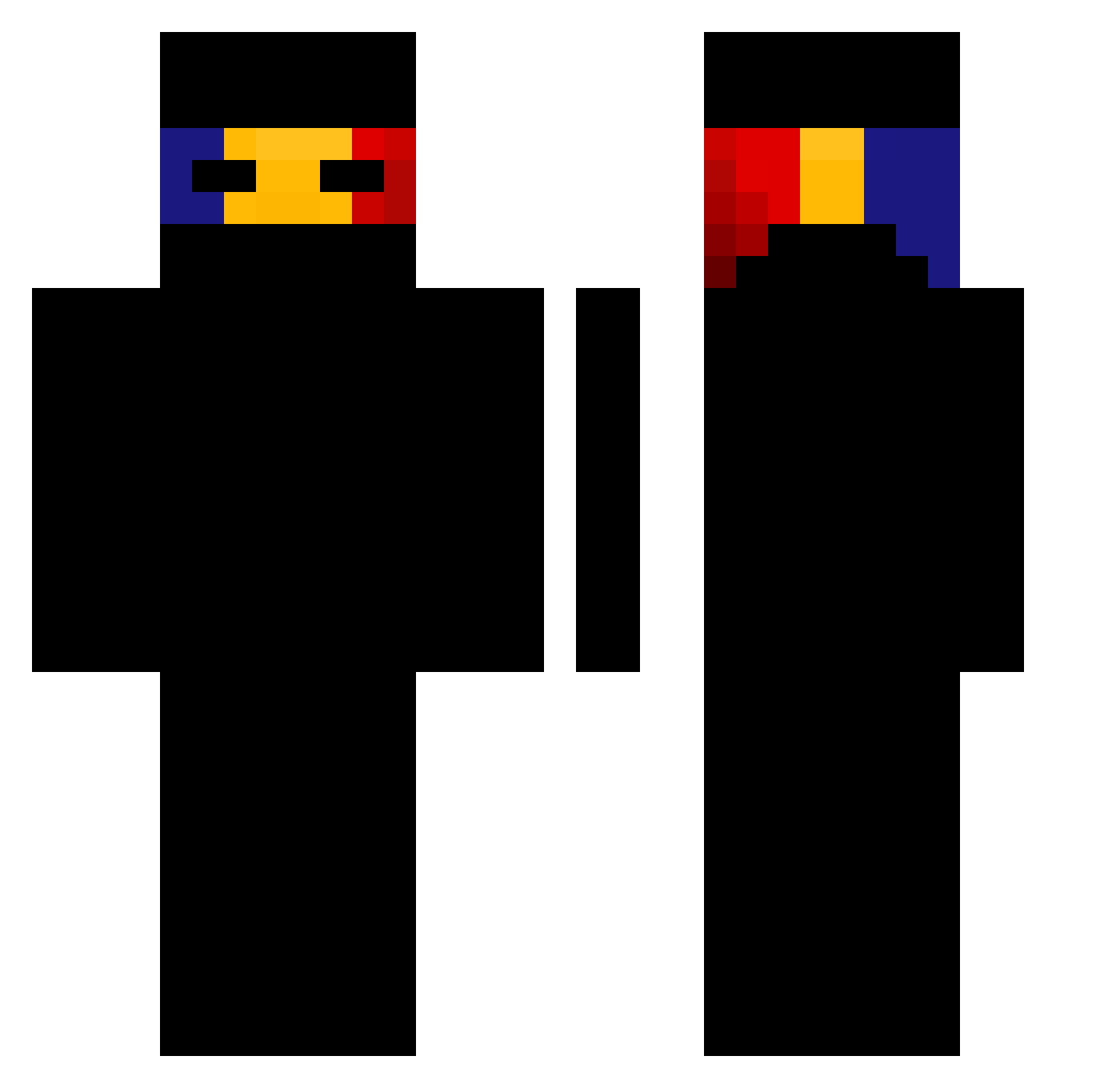 Alexzx1213 Minecraft skin, front and back view