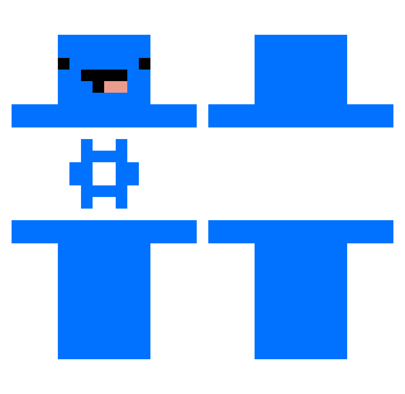 NFTaregood Minecraft skin, front and back view